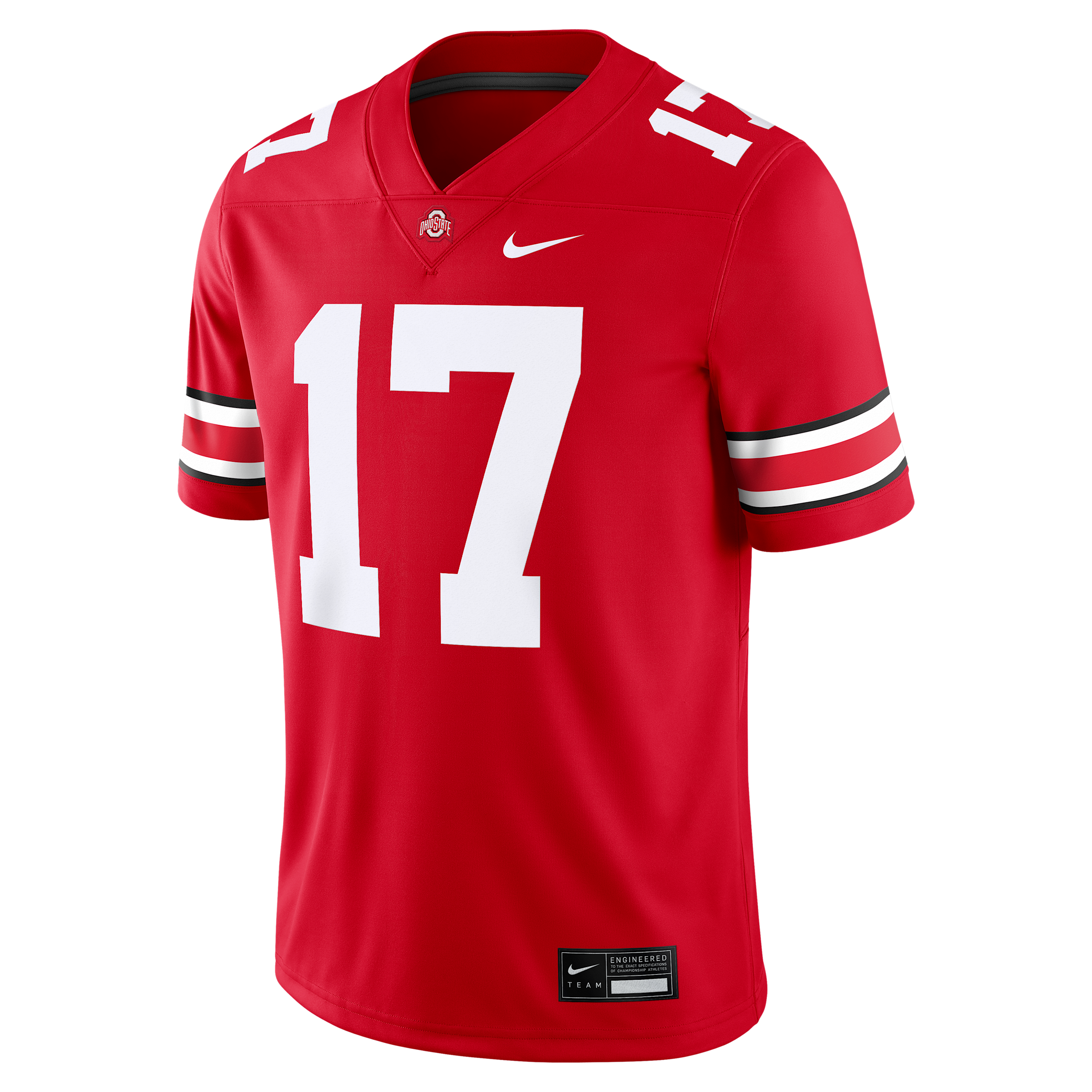 Carnell Tate Ohio State Buckeyes 2026 NFL First Draft Pick Menâs Nike Men's Dri-FIT College Game Jersey in Red | NC2F08AZCPX-AP9
