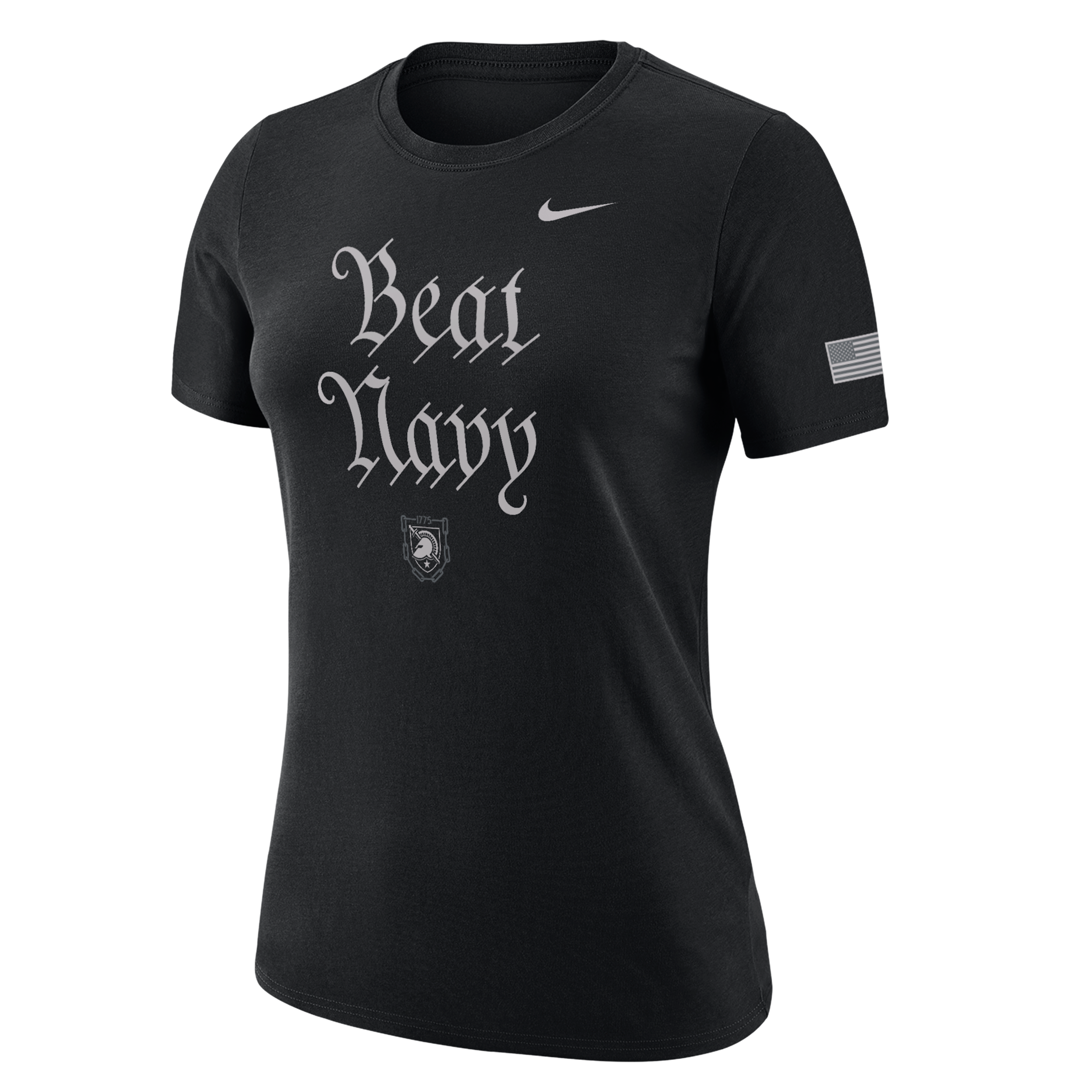 Army Beat Navy Women’s Nike Women's Dri-FIT College T-Shirt in Black | W21286WPST-BLK