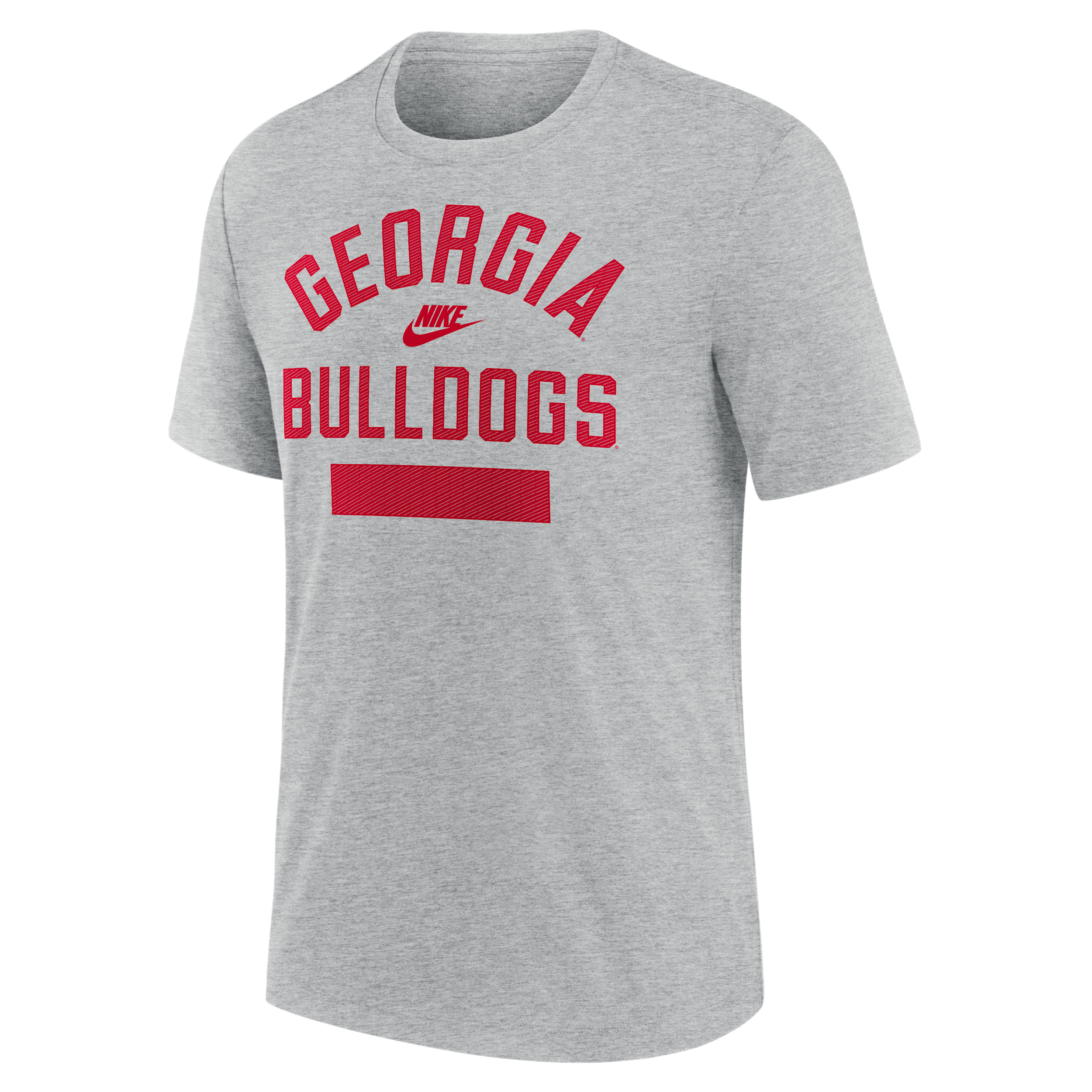 Nike Men's Heather Gray Georgia Bulldogs Arch Wordmark Legacy Tri-Blend T-Shirt - Heather Gray