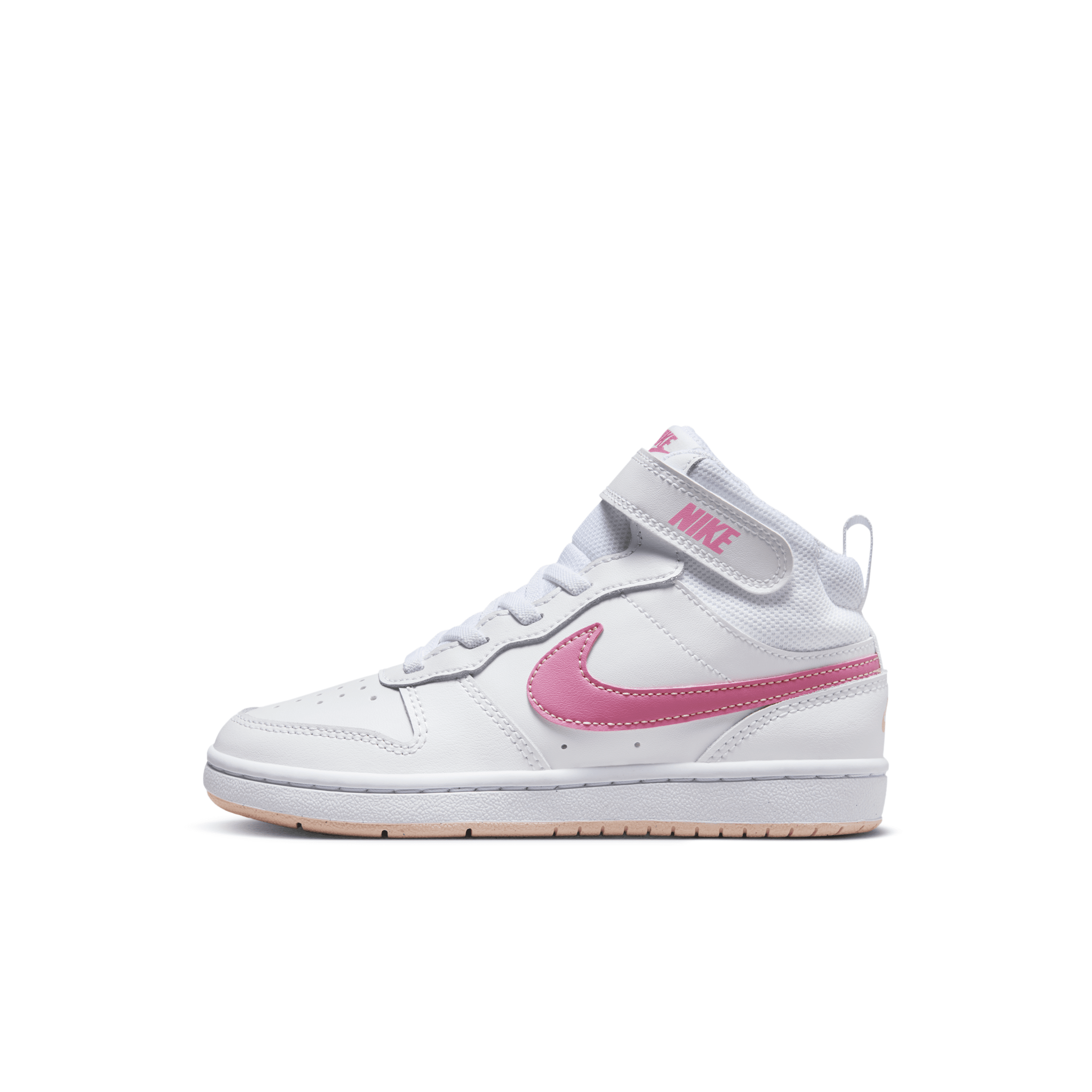 Shop Nike Court Borough Mid 2 Little Kids' Shoes In White