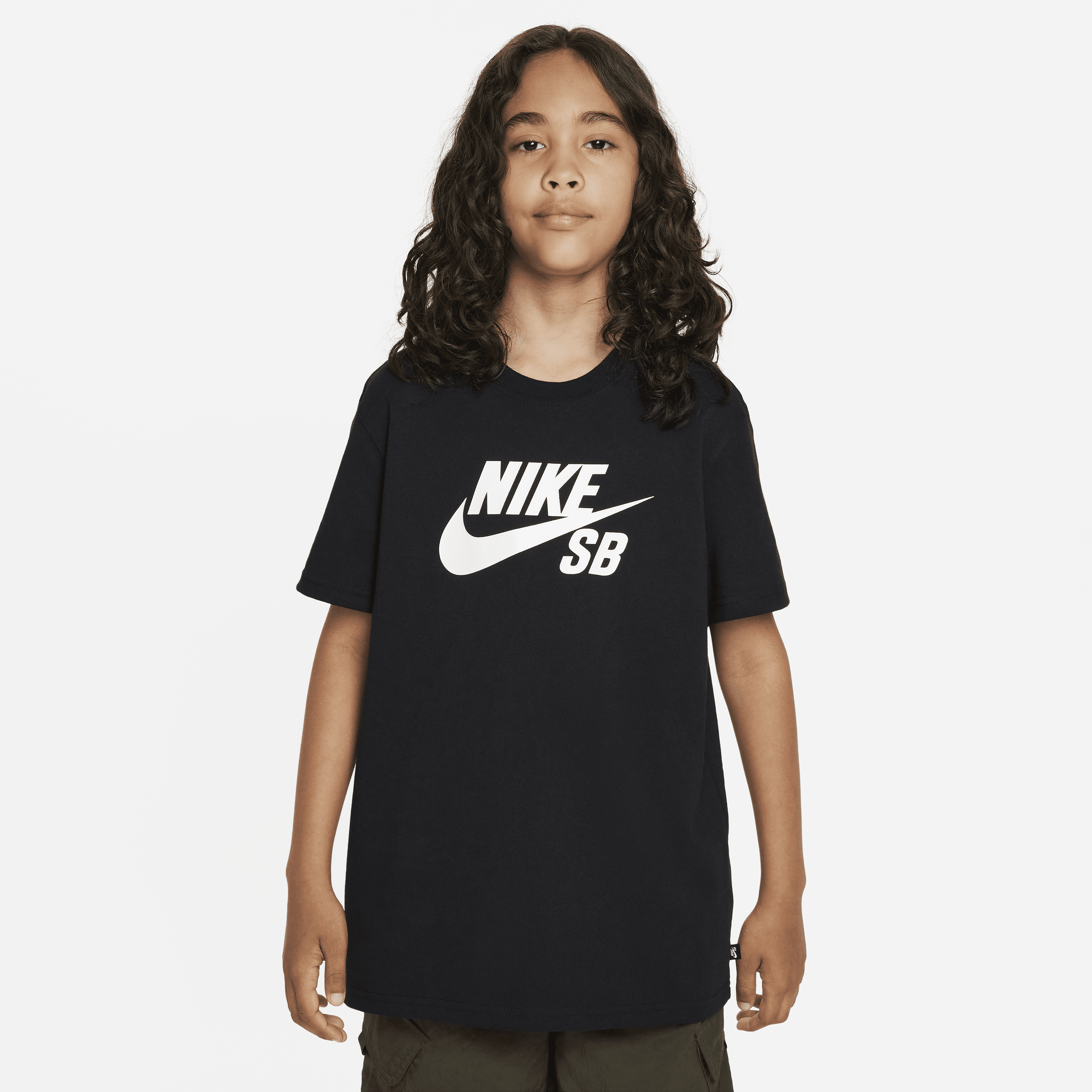 Nike Sb Big Kids' T-shirt In Black