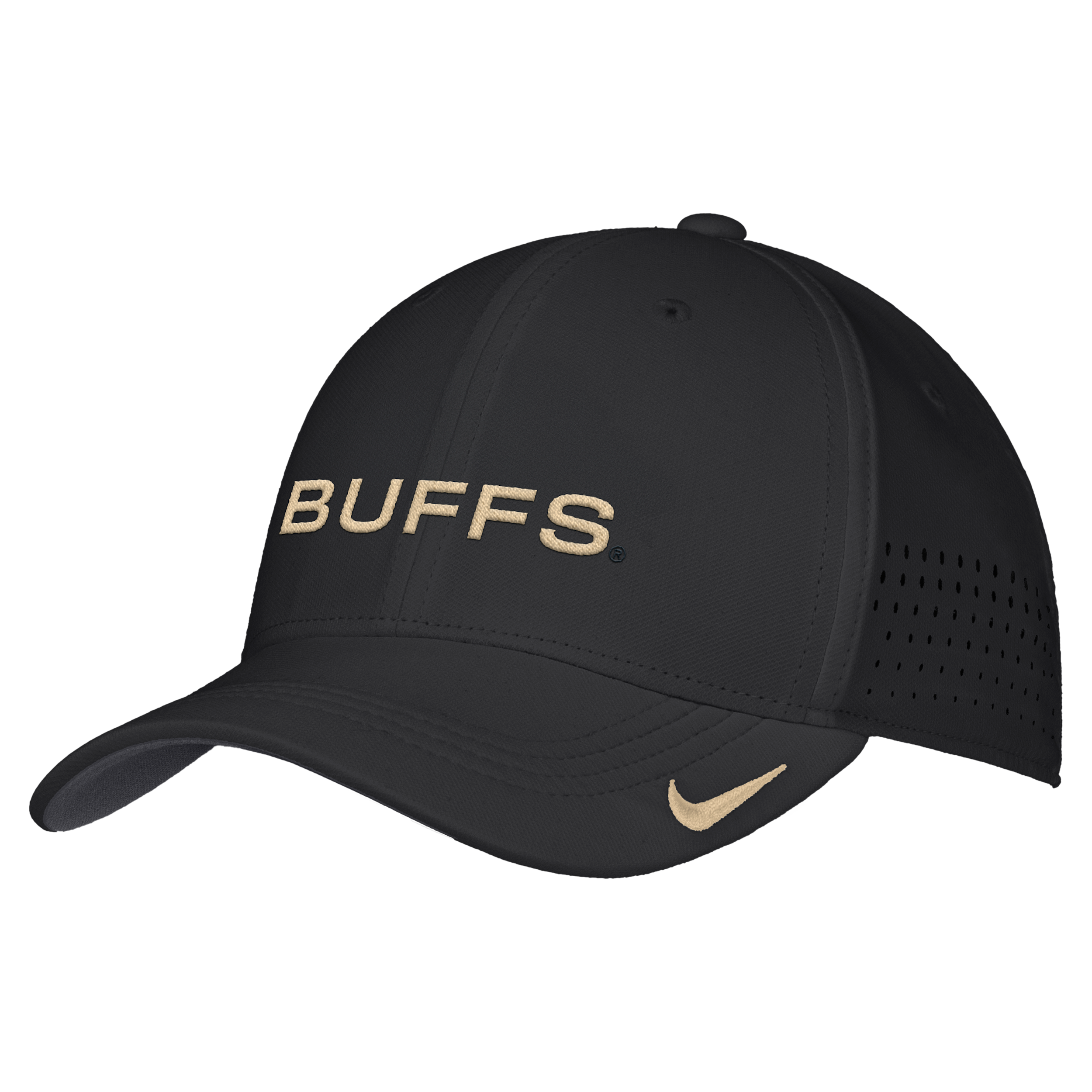 Nike Men's Black Colorado Buffaloes 2026 On-Field AeroBill SwooshFlex Dri-fit Hat - Black