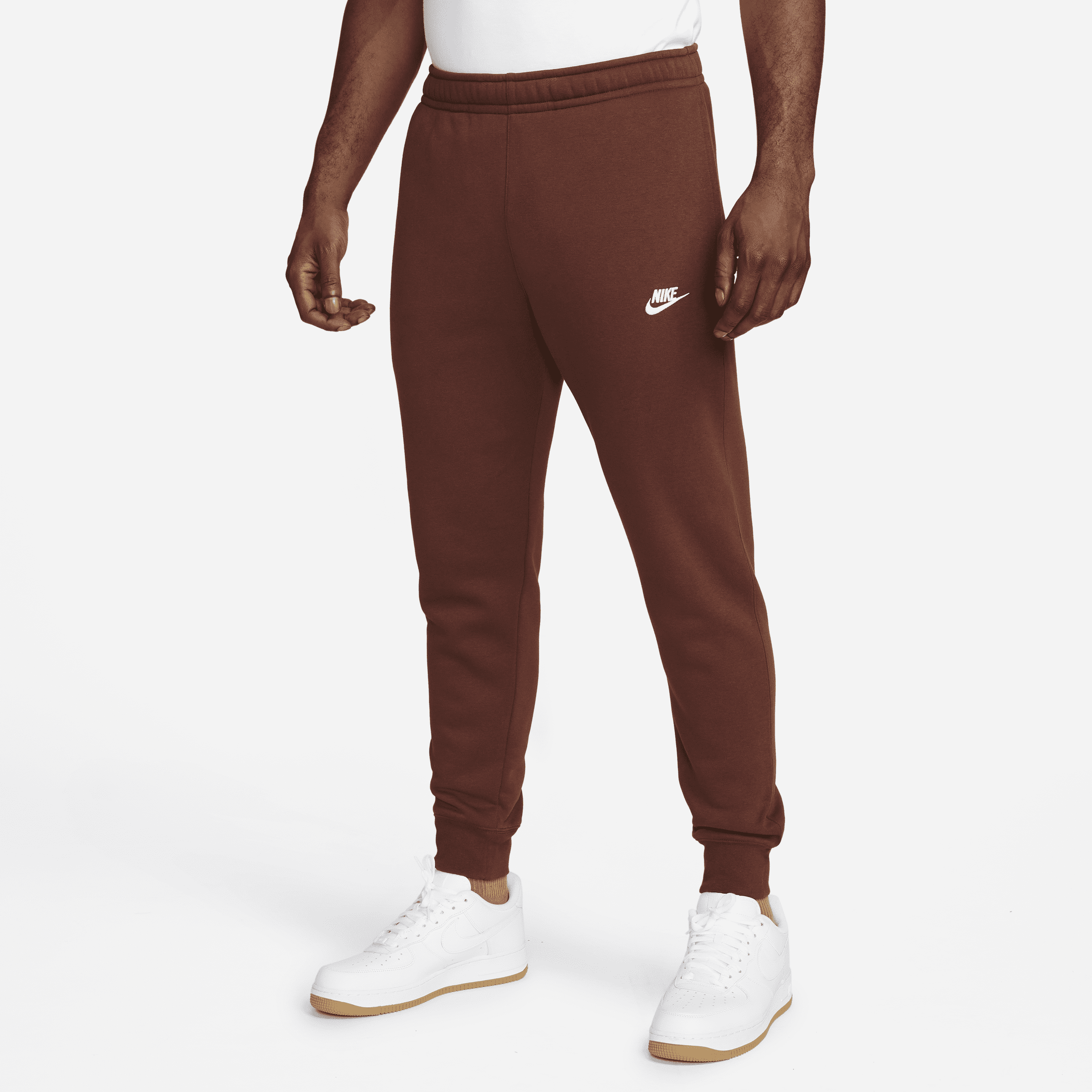 Nike Men's  Sportswear Club Fleece Jogger Pants In Brown