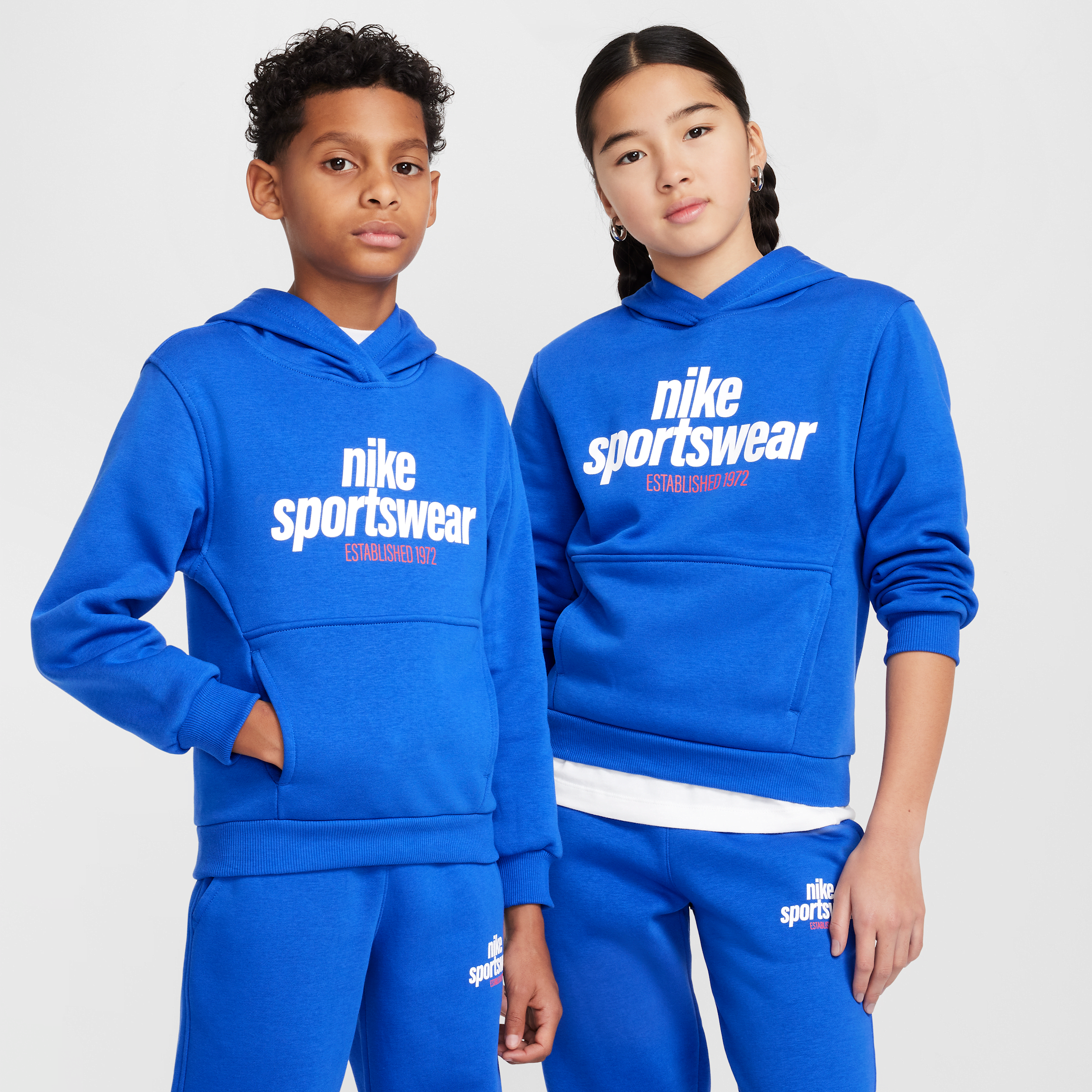 Nike Sportswear Club Fleece Big Kids' Hoodie In Blue