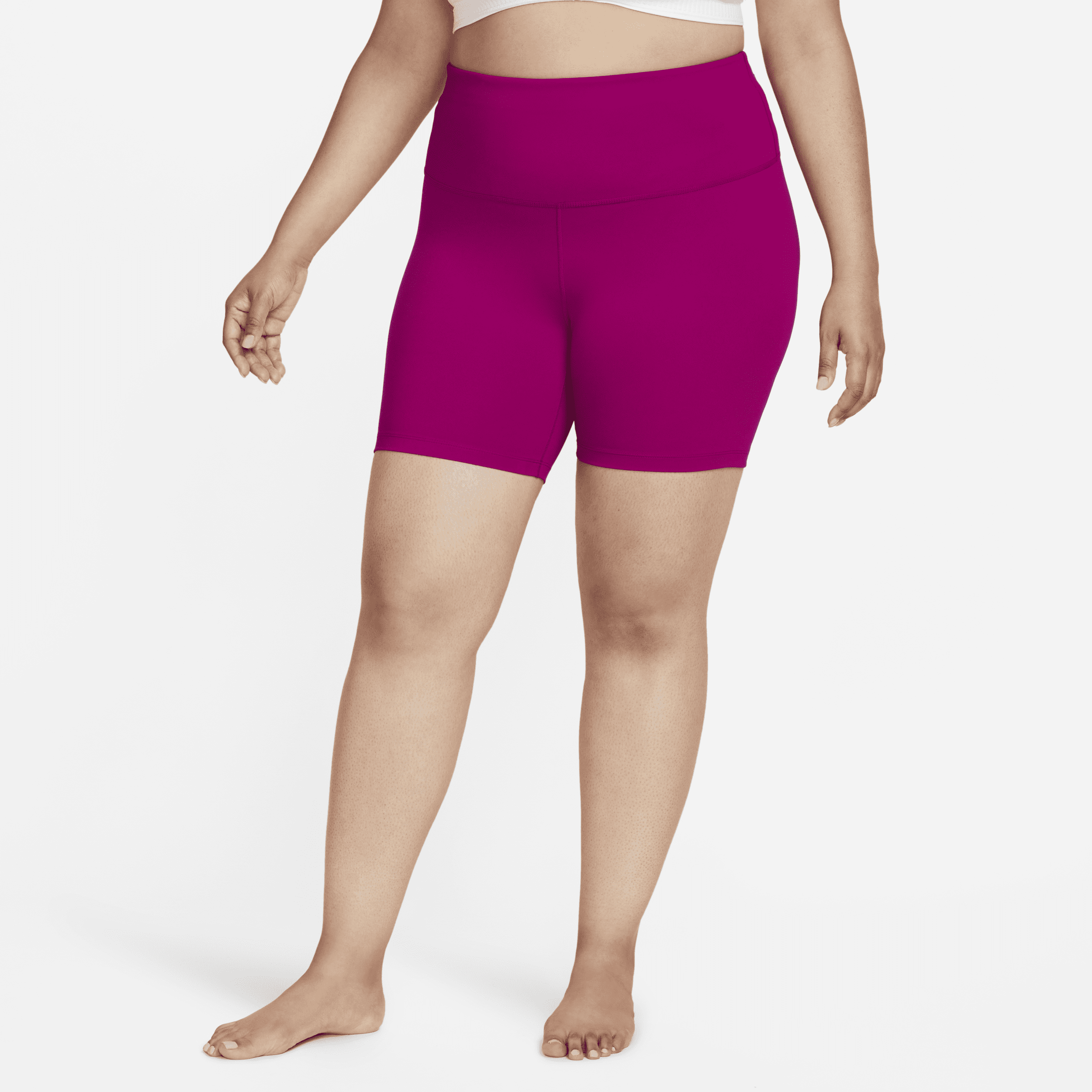 Nike Women's  Yoga High-waisted 7" Shorts (plus Size) In Purple