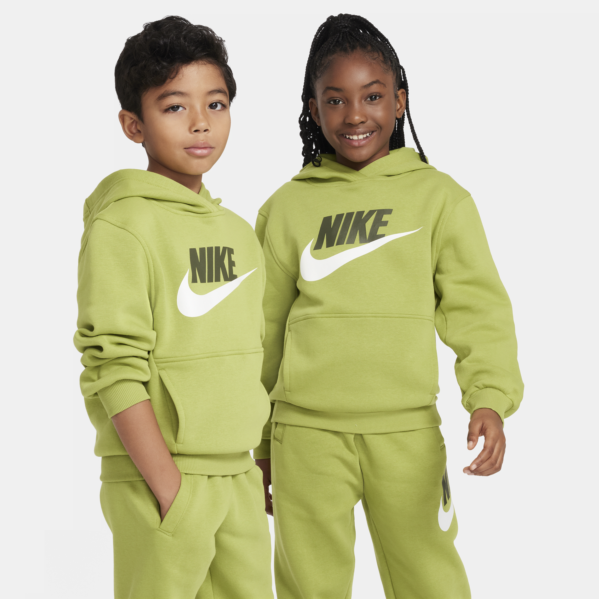 Nike Sportswear Club Fleece Big Kids' Hoodie In Green