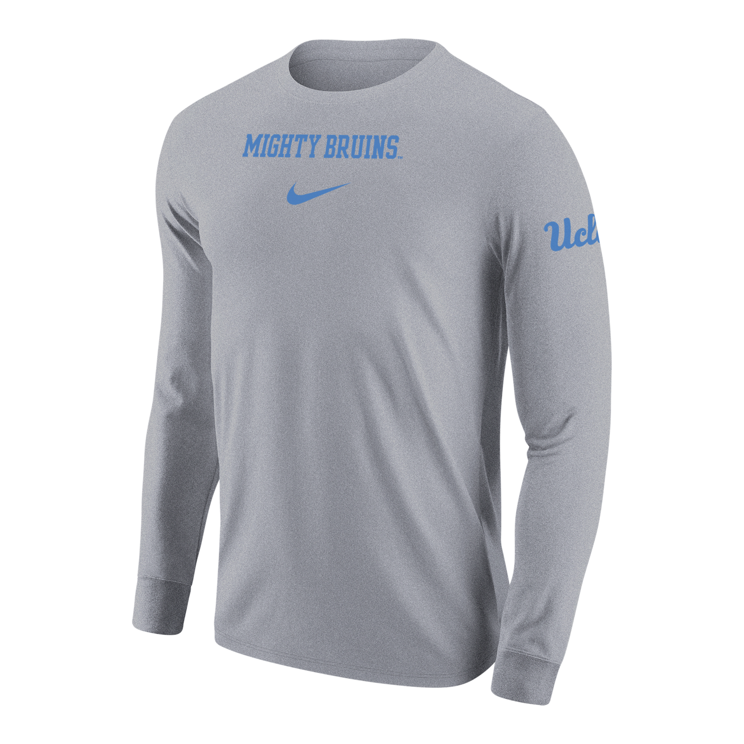 Shop Nike Ucla  Men's College Long-sleeve T-shirt In Grey