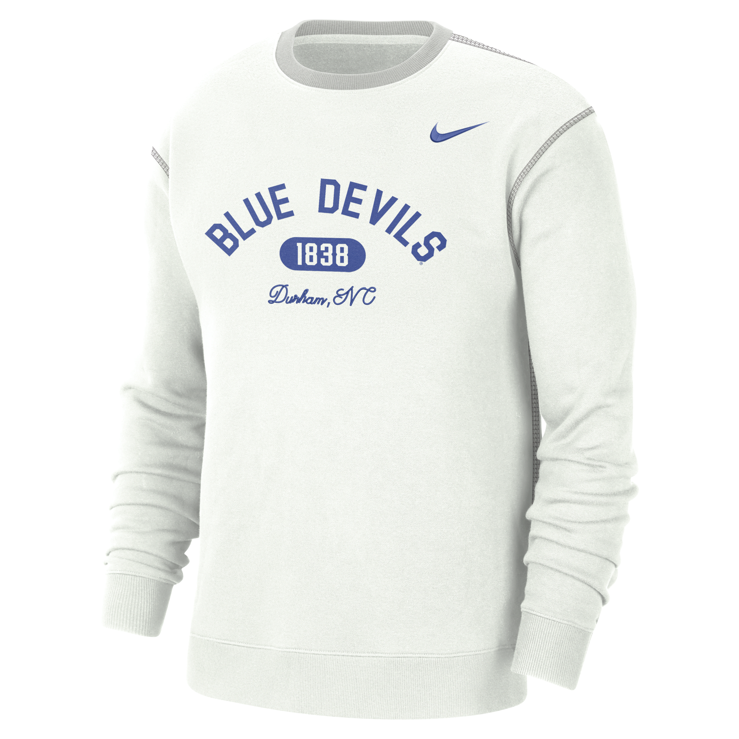 Shop Nike Duke  Men's College Crew-neck Top In White