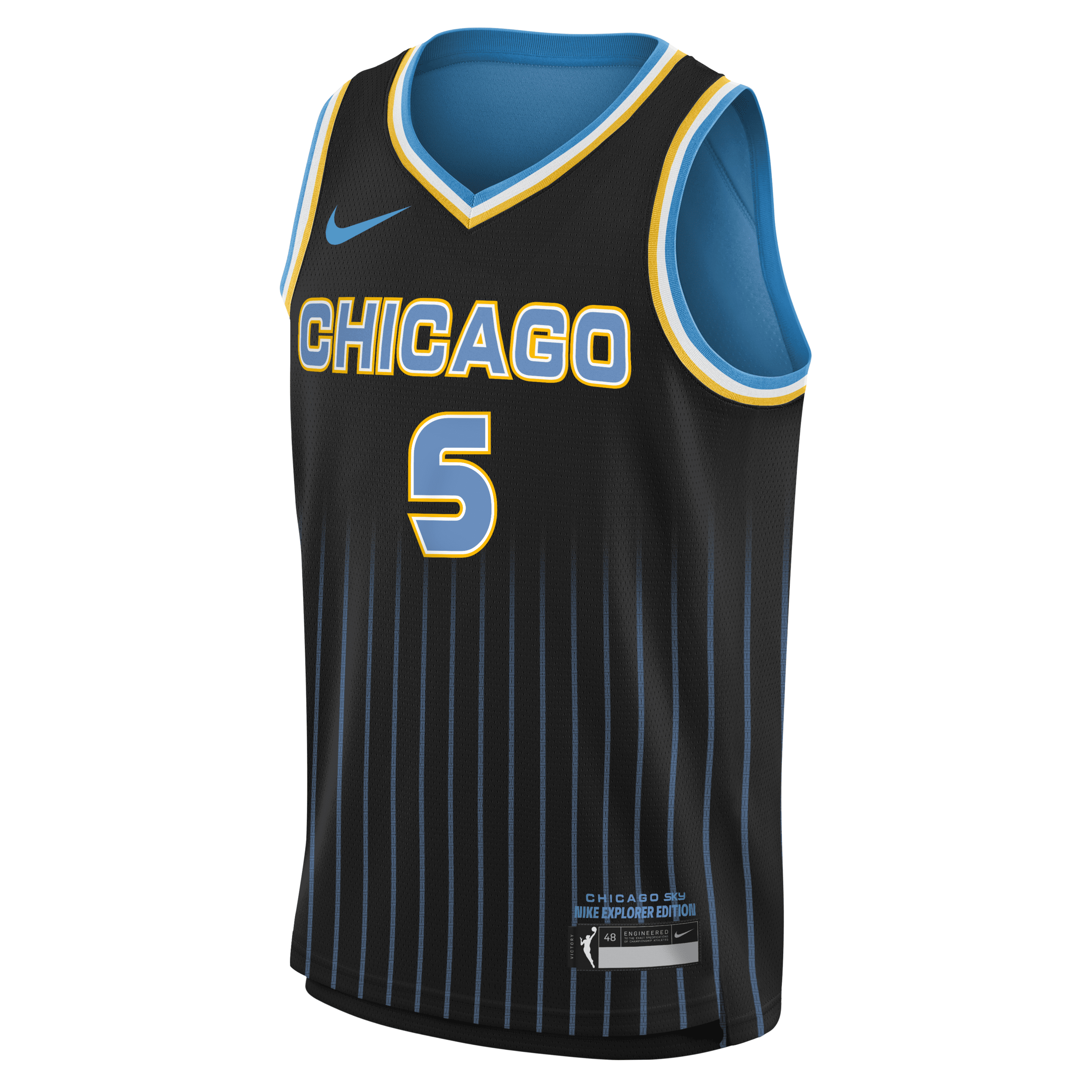 Nike Big Boys and Girls Angel Reese Black Chicago Sky 2024 Wnba Draft Explorer Edition Victory Player Jersey - Black