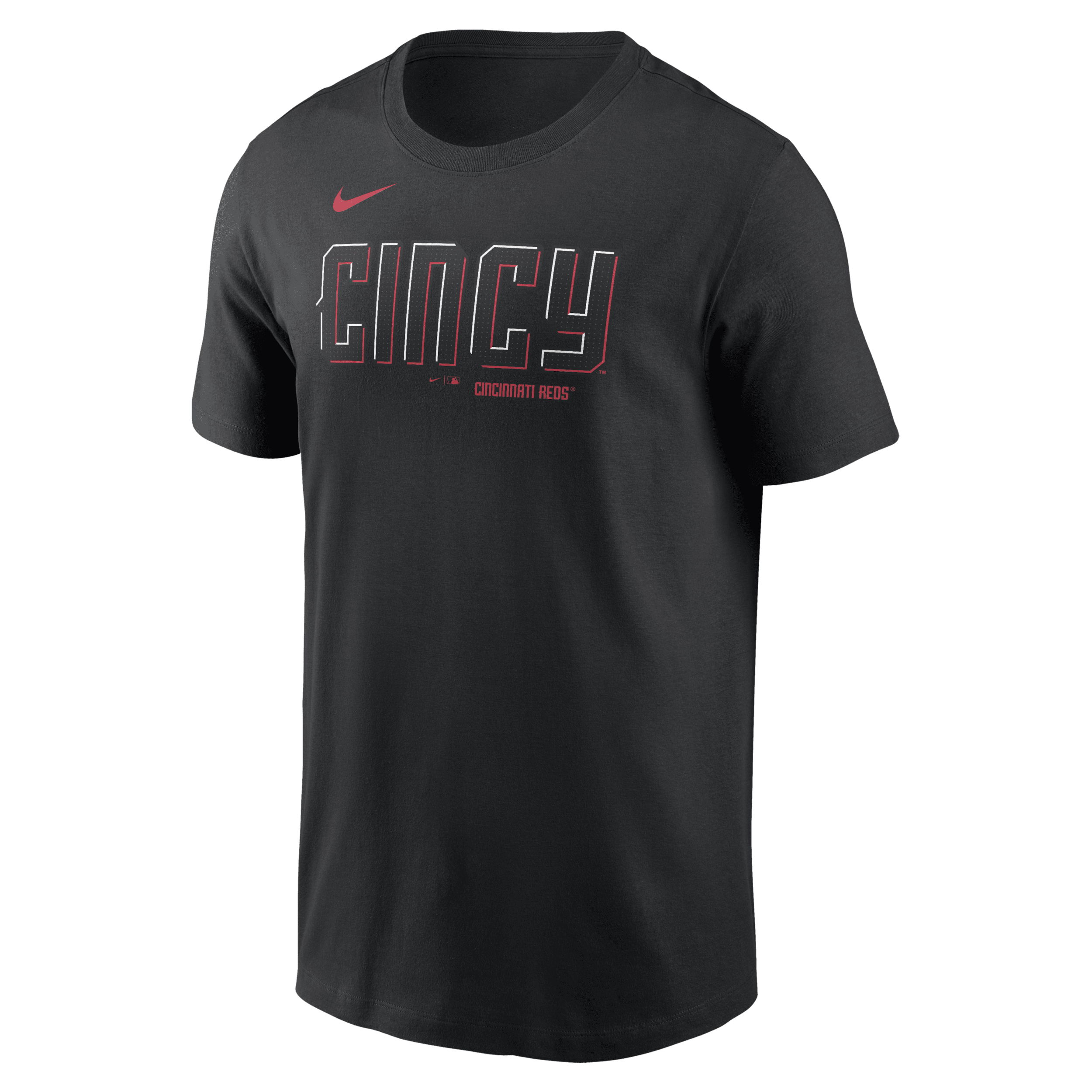 Nike Black Cincinnati Reds City Connect Wordmark T-shirt In Black