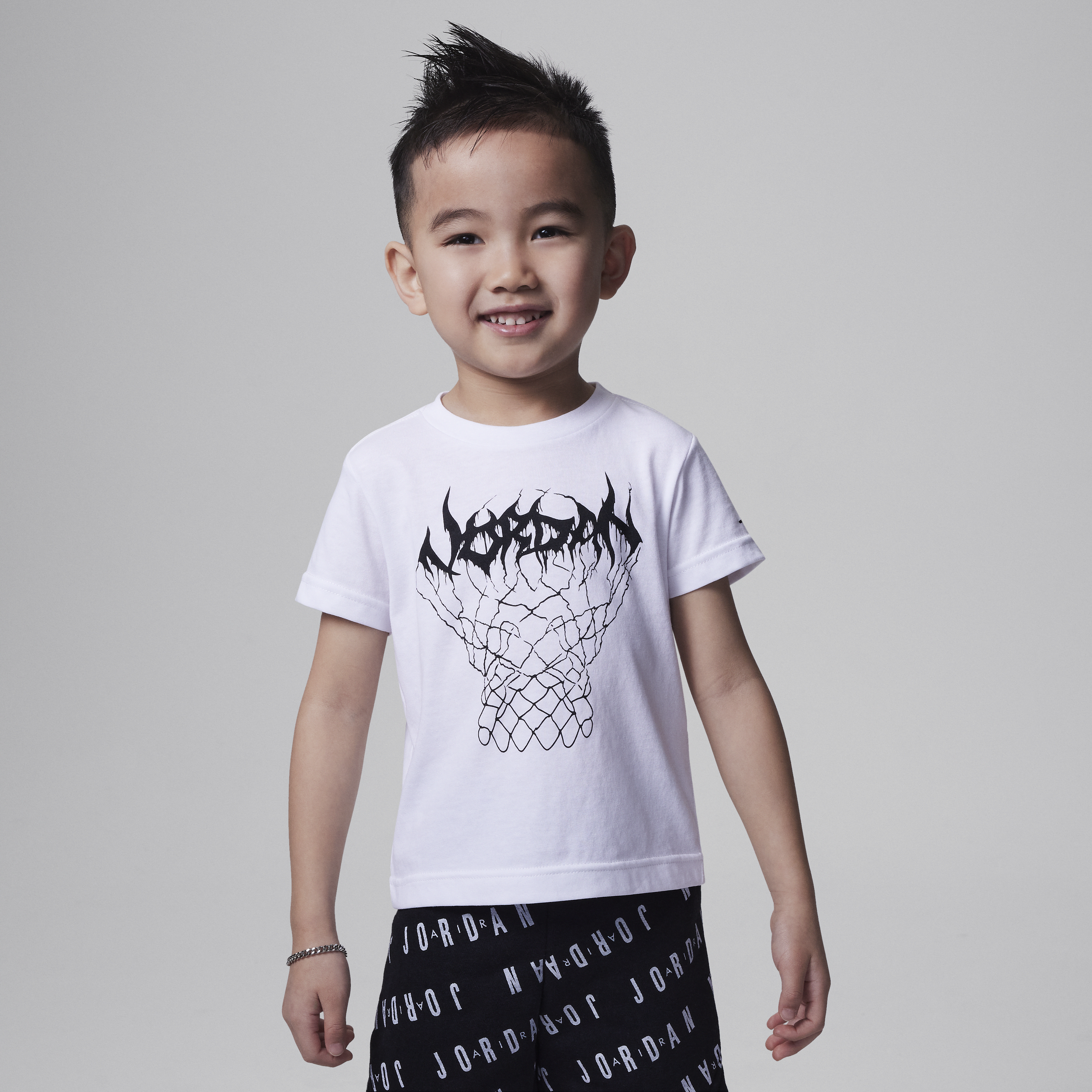Jordan Babies' Dri-fit Mj Sport Toddler Graphic T-shirt In White