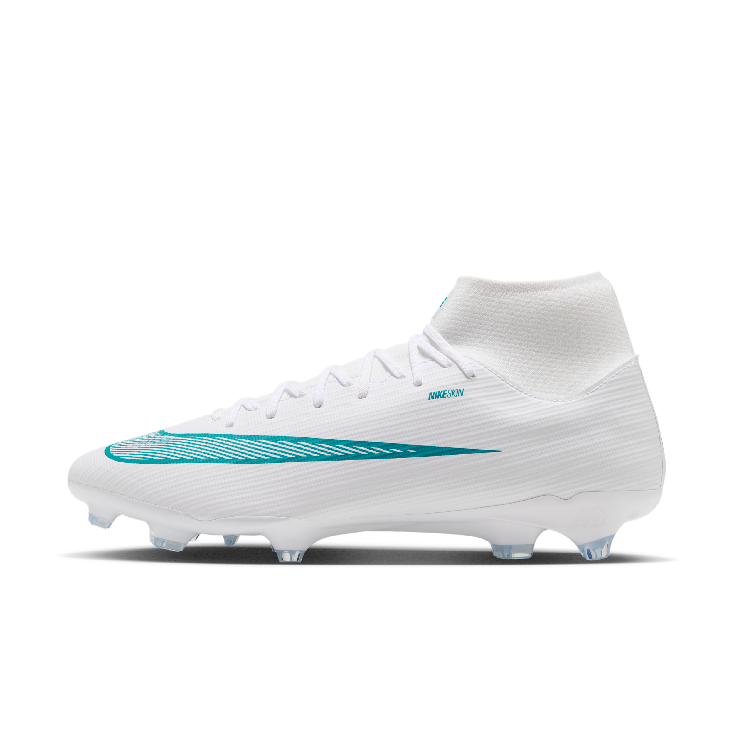 Nike Men's Mercurial Superfly 11 Academy Multi-Ground High-Top Soccer Cleats in White | IO1485-102