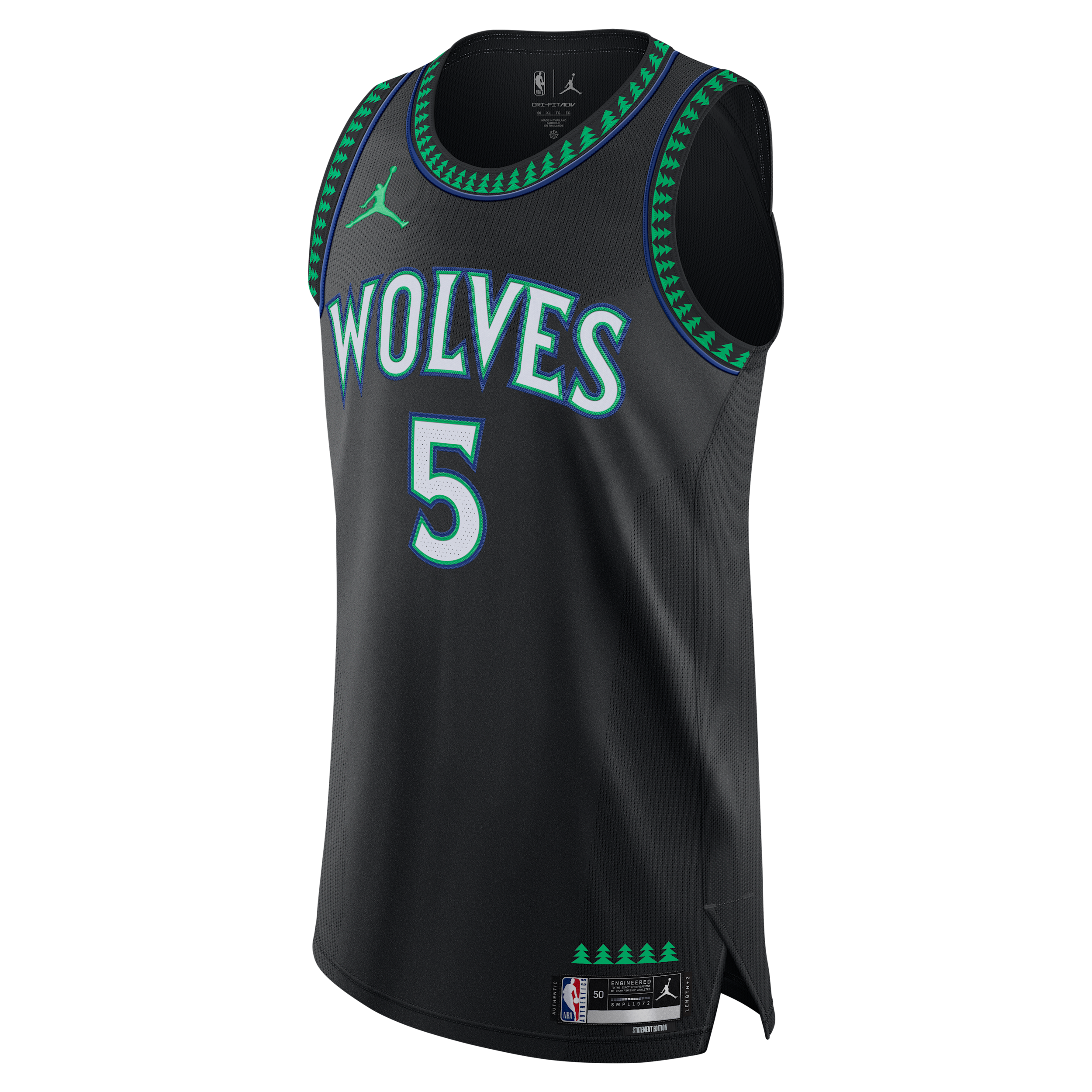 Jordan Adult Minnesota Timberwolves Anthony Edwards #5 Black Special Edition Authentic Jersey, Men's, Size 40