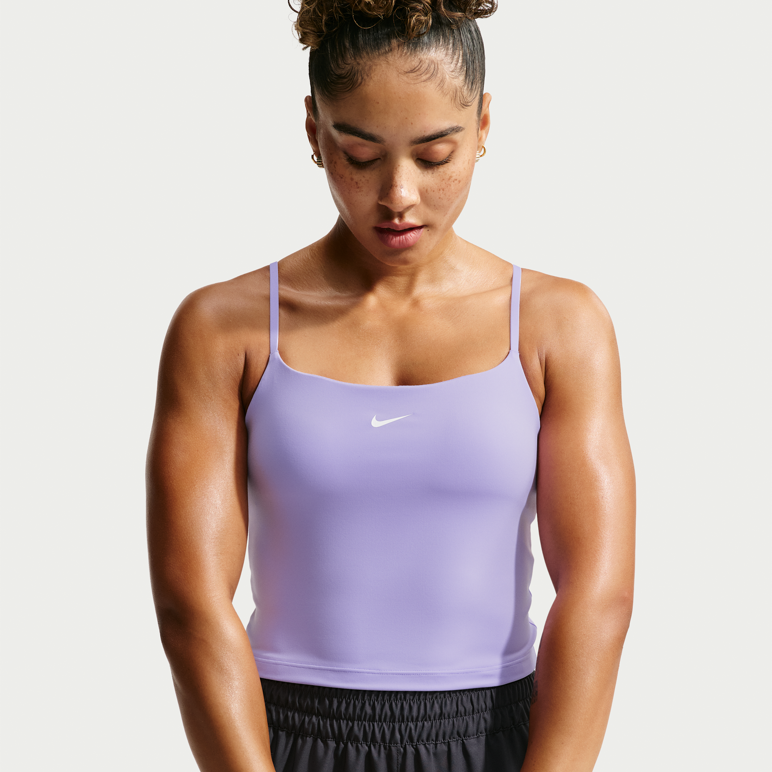 Nike Women's One Medium-Support Padded Adjustable Sports Bra Tank Top in Purple | IR1893-580