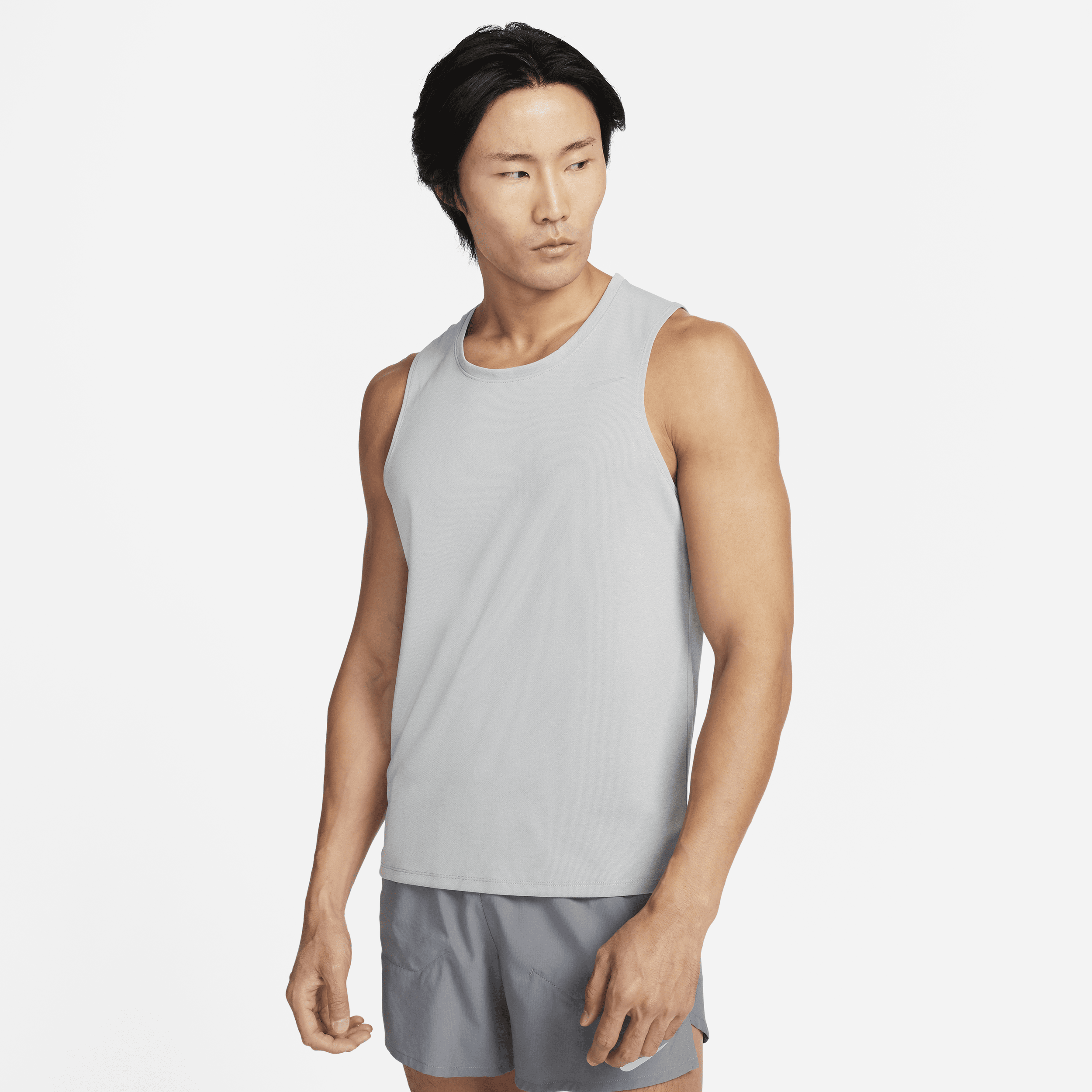 Nike Men's Miler Dri-fit Running Tank Top In Grey