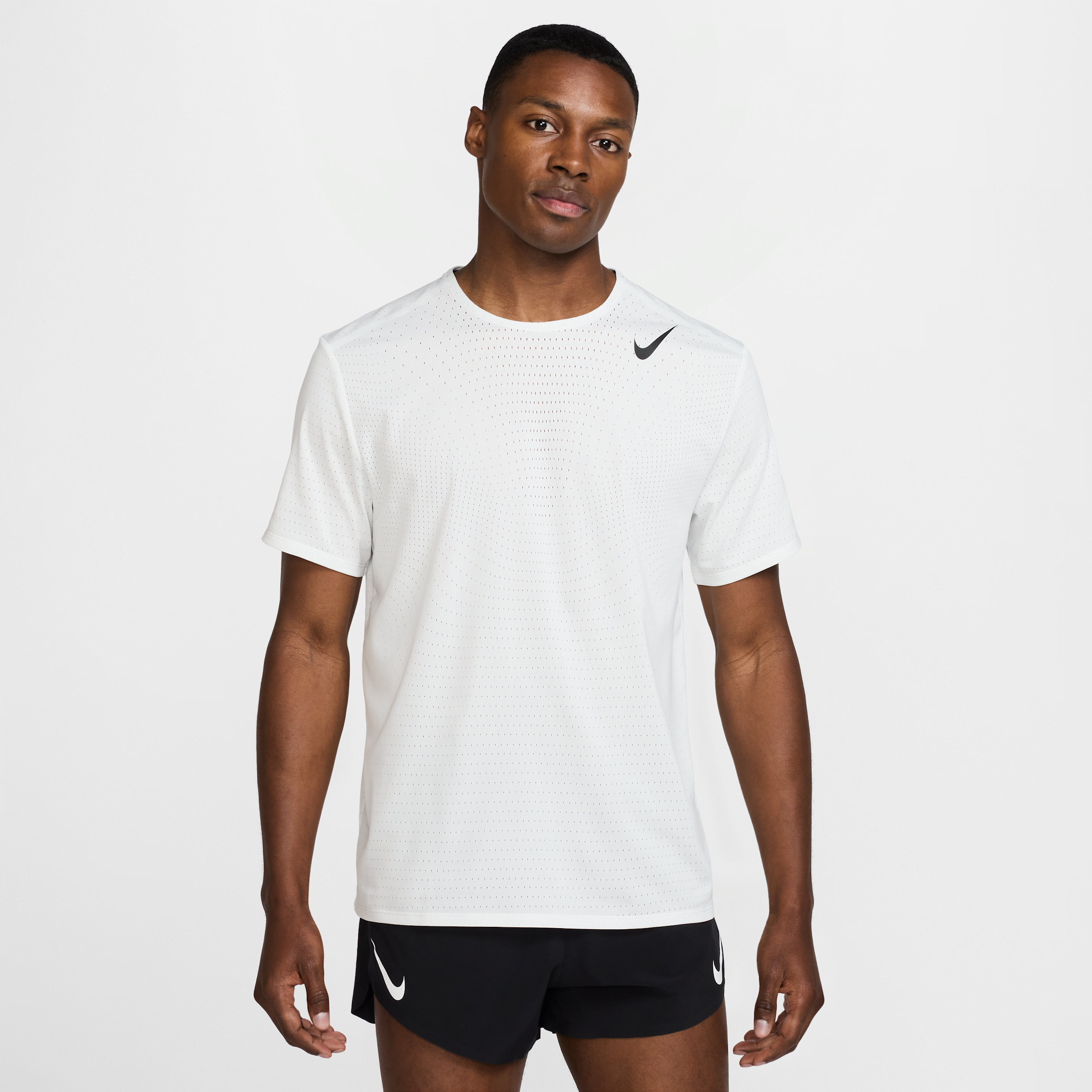 Nike Men's Aeroswift Dri-fit Adv Short-sleeve Running Top In White
