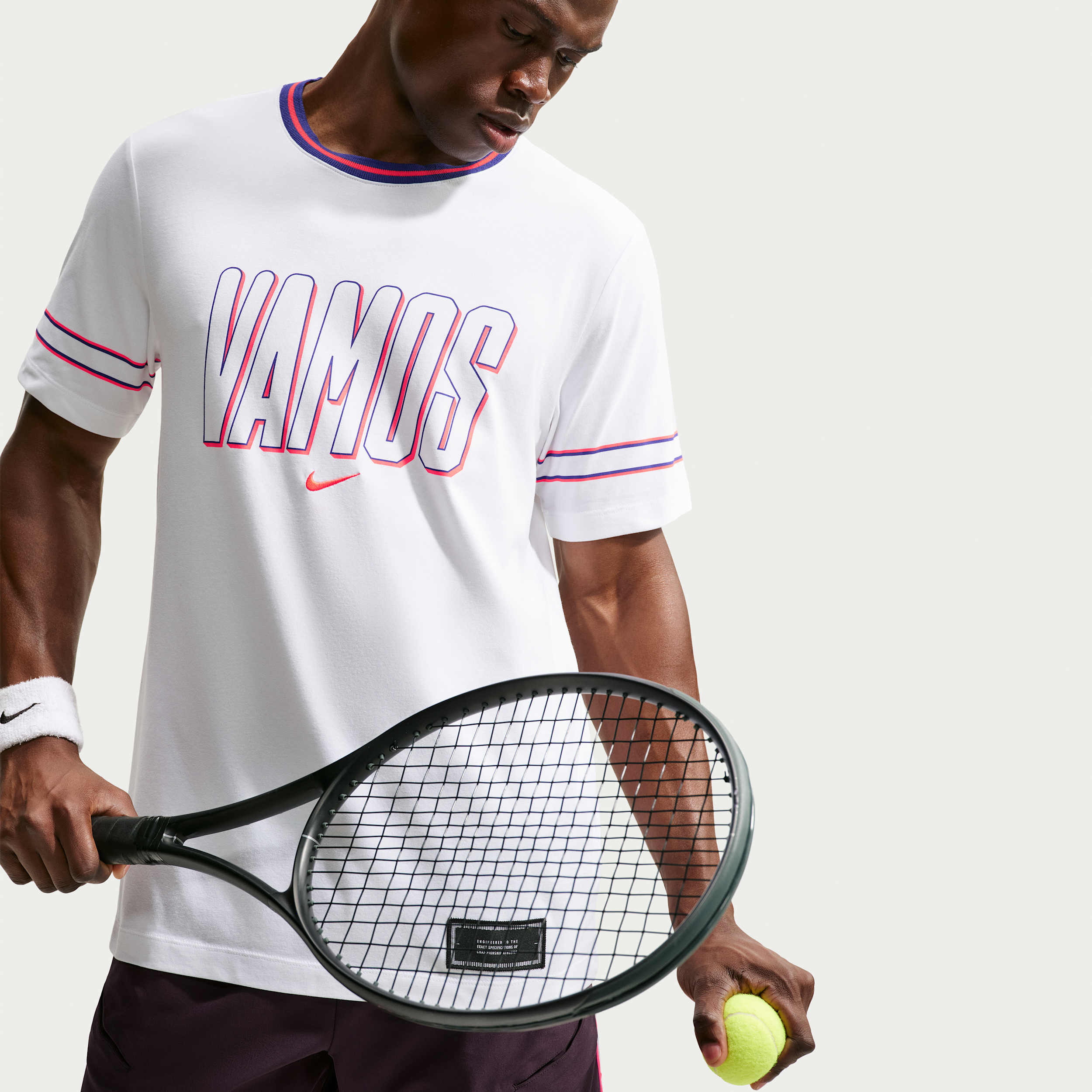 Nike Men's Carlos Alcaraz NikeCourt Dri-FIT Cotton Tennis T-Shirt, 3XL, White