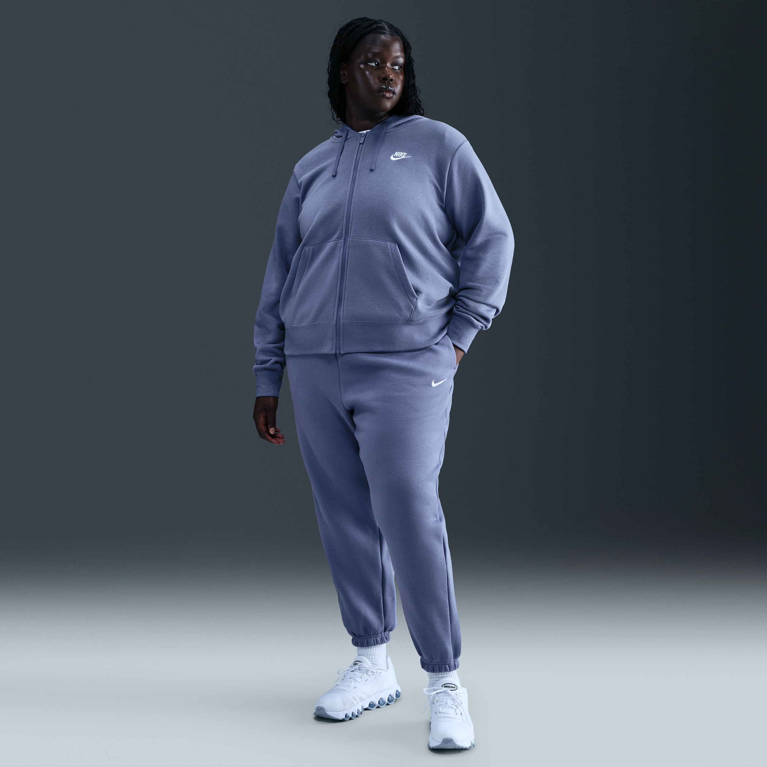 Nike Women's  Sportswear Phoenix Fleece High-waisted Oversized Sweatpants (plus Size) In Blue