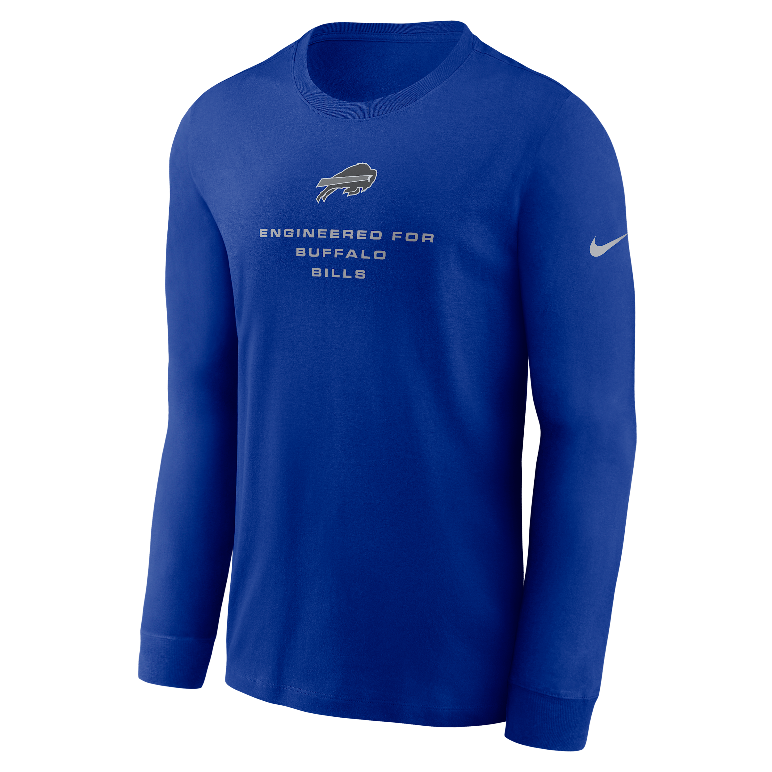 Buffalo Bills Team Issue Nike Men's Dri-FIT NFL Long-Sleeve T-Shirt in Blue | 02EW4DA81-ZSZ