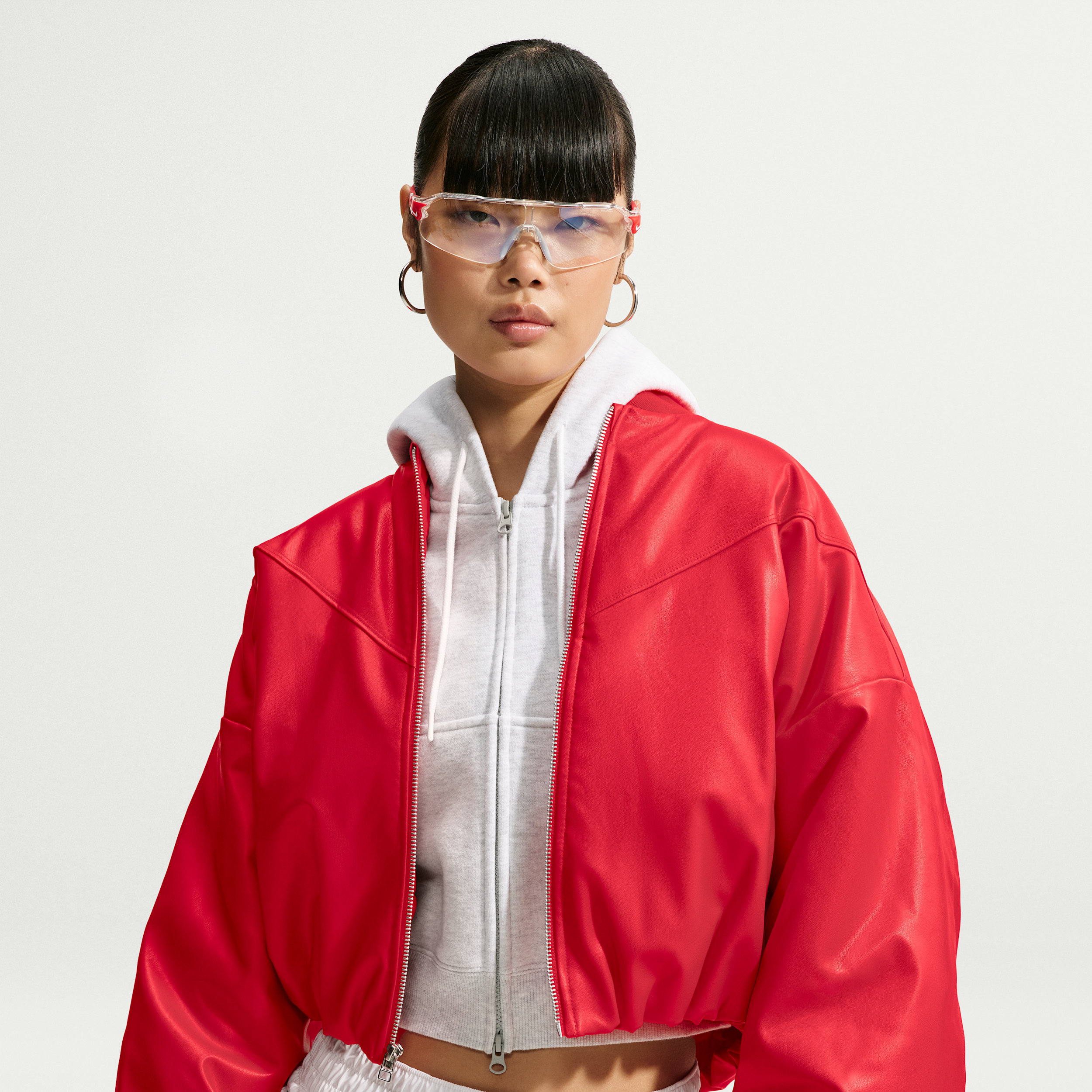 Nike Women's  Sportswear Therma-fit Bomber Jacket In Red