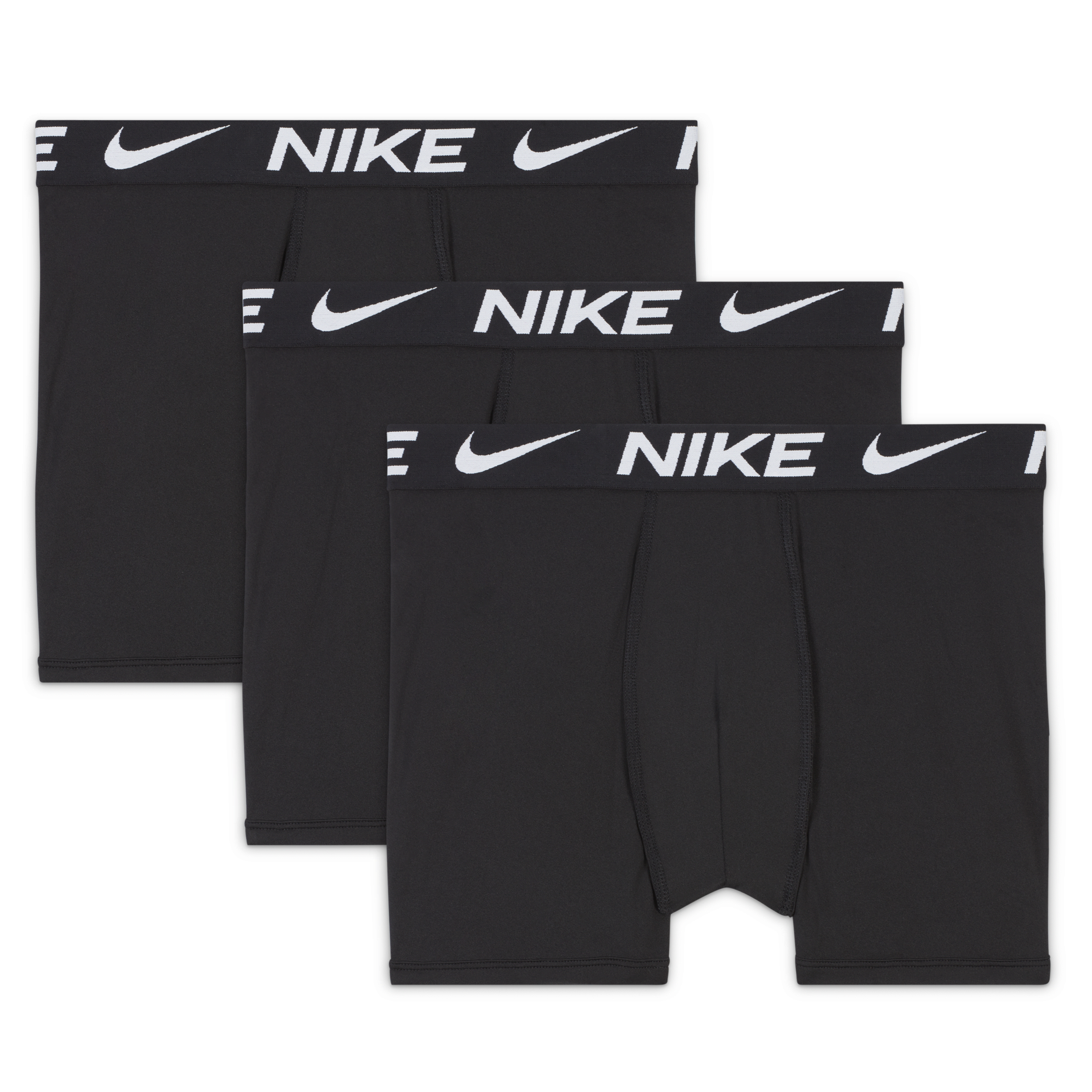 Nike Essentials Big Kids' Dri-fit Boxer Briefs (3-pack) In Black