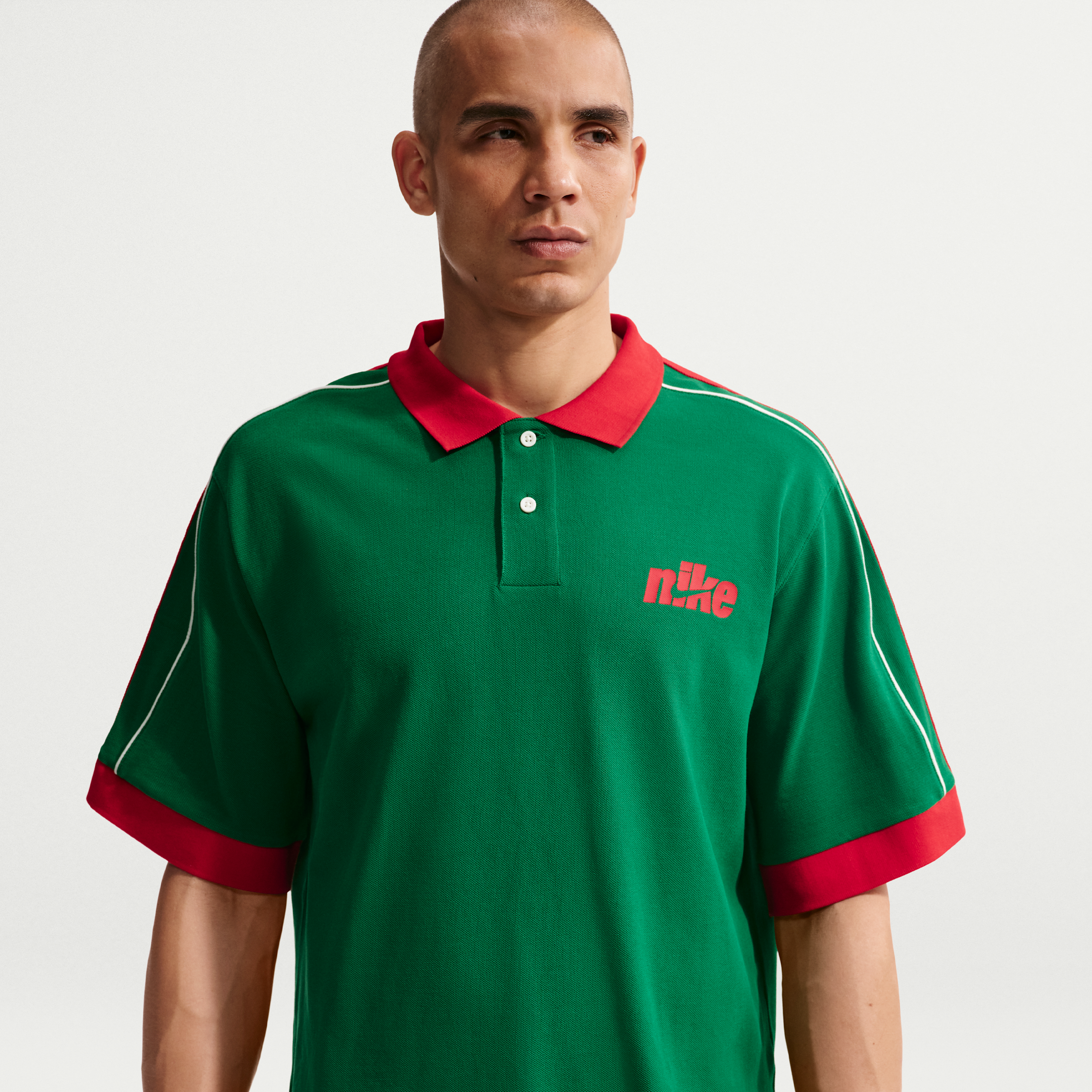 Men's Nike Sportswear Club Oversized Short-Sleeve Polo in Green | IF0723-302
