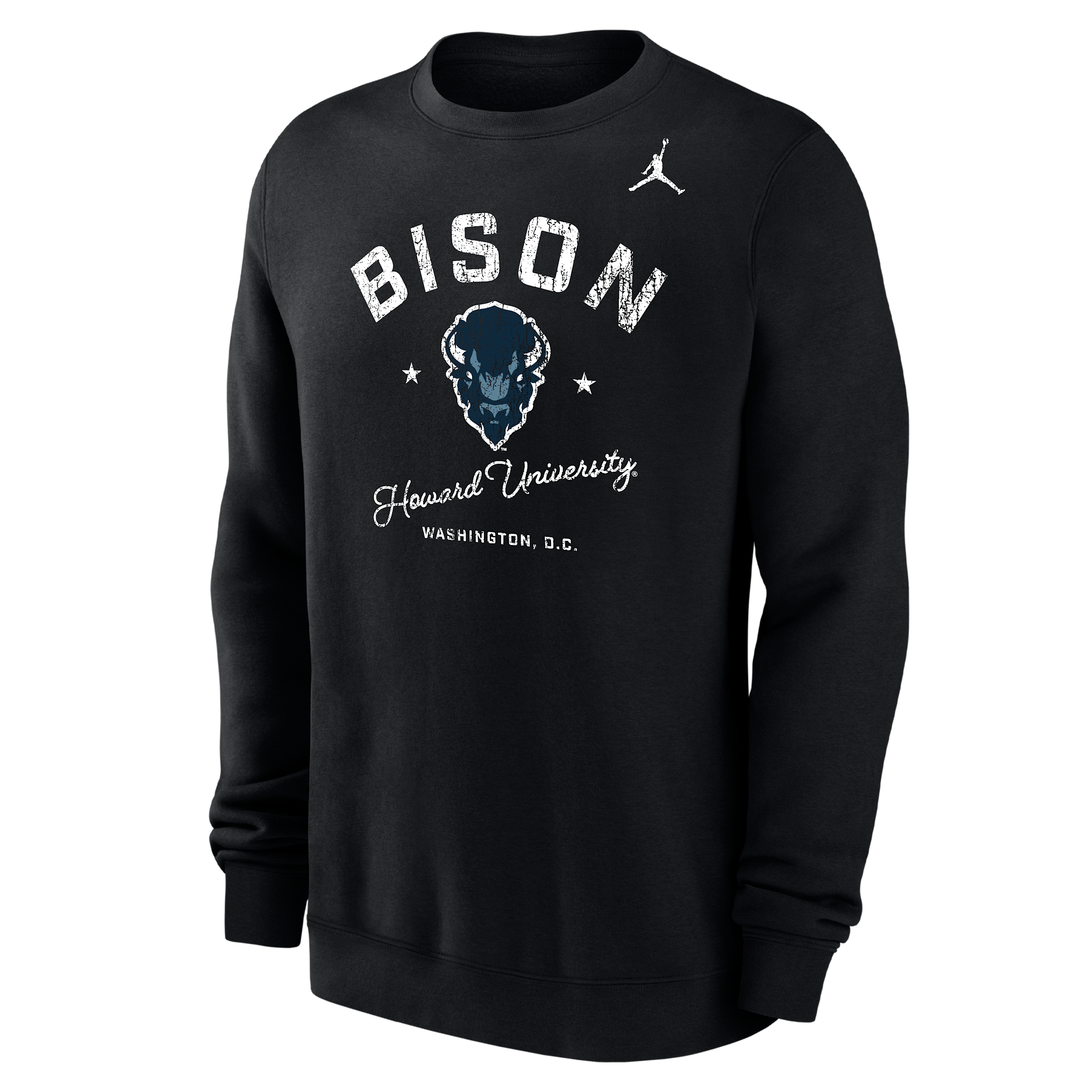 Nike Men's Club Fleece College (Howard University) Menâs Crew-Neck Sweatshirt in Black | M33778HOWD25-BLK