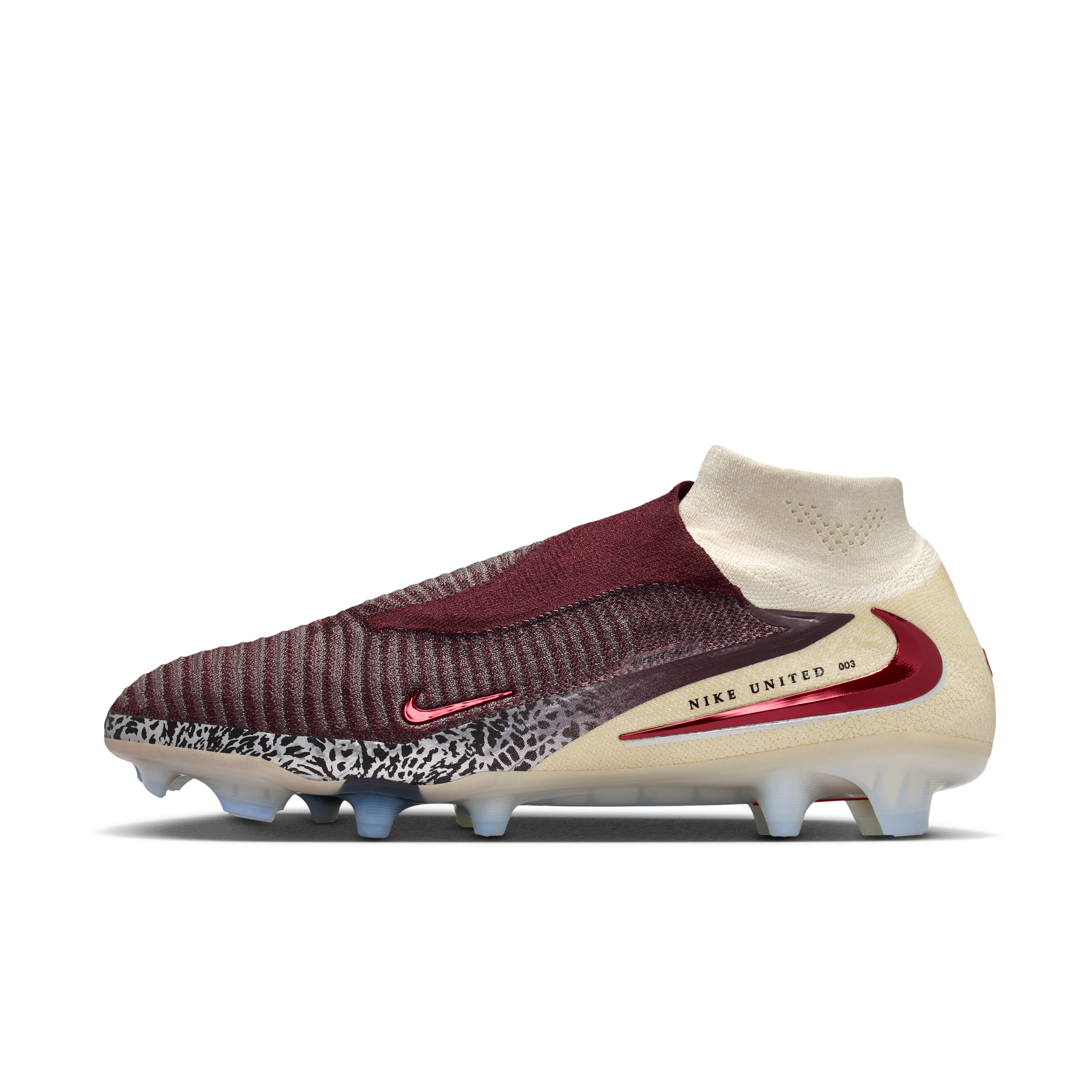 Nike Men's United Phantom 6 High Elite Firm-Ground Soccer Cleats in Red | IO8445-661