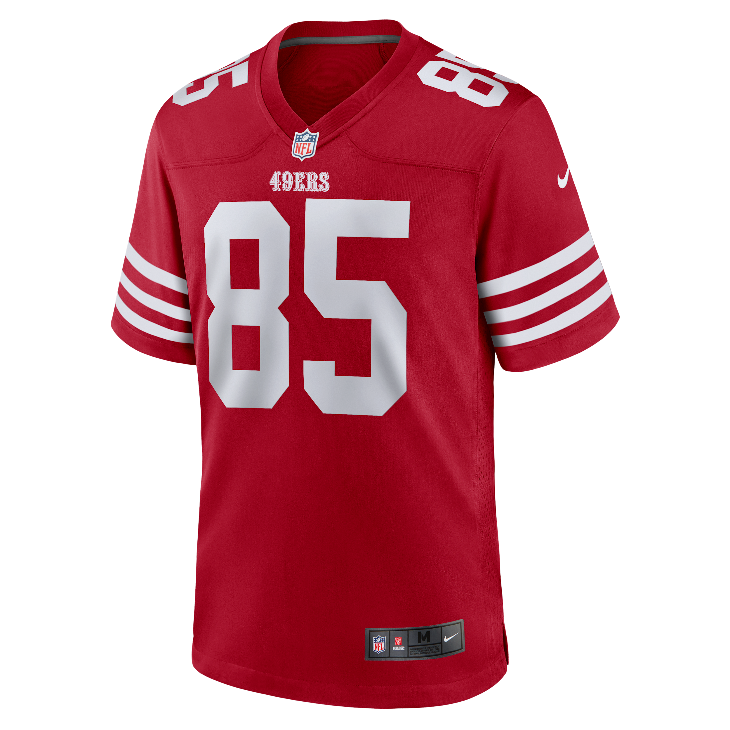 Nike Men's NFL San Francisco 49ers (George Kittle) Game Football Jersey in Red | 67NMSAGH9BF-00D