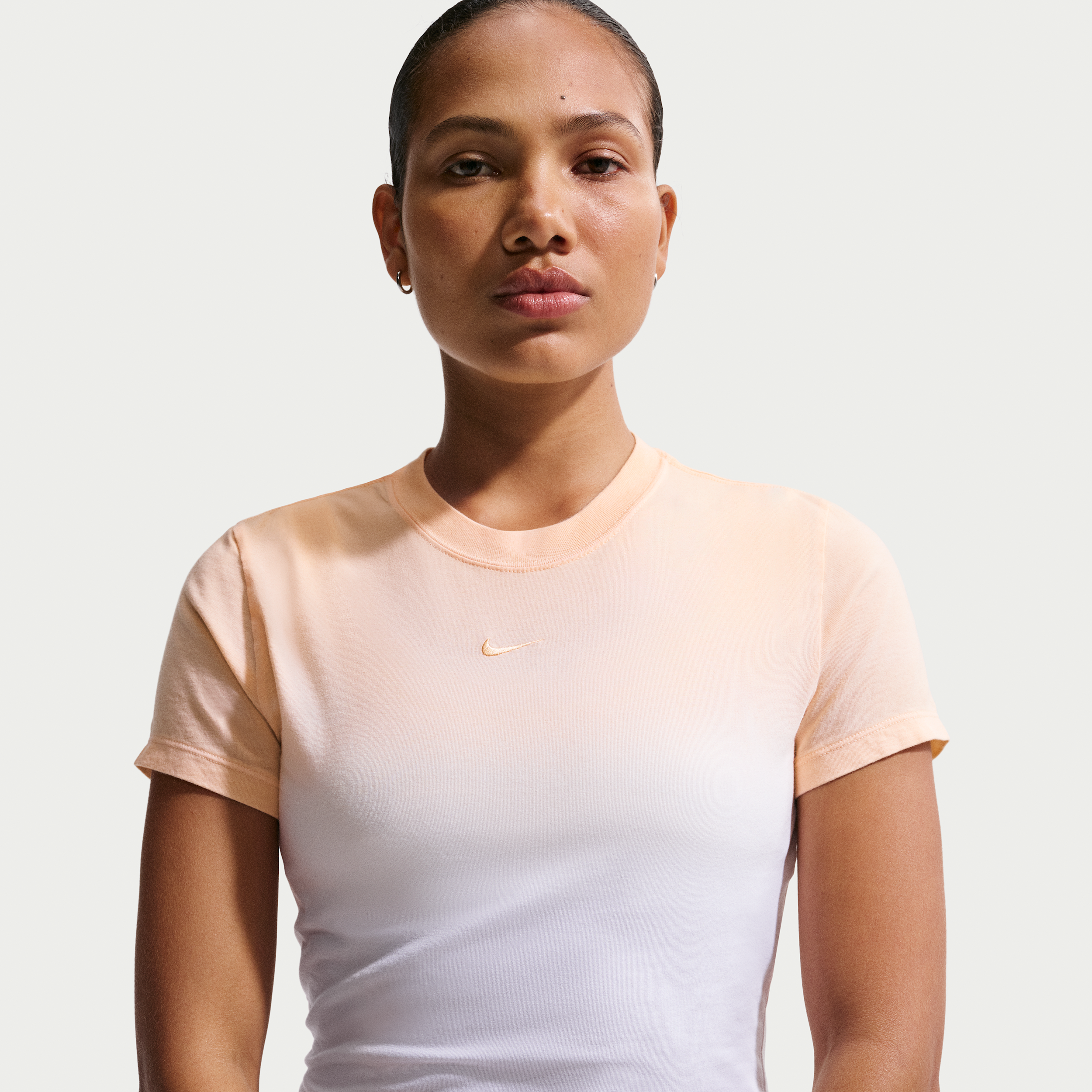 Women's Nike Sportswear Chill Knit Slim Cropped T-Shirt in Orange | II7074-821