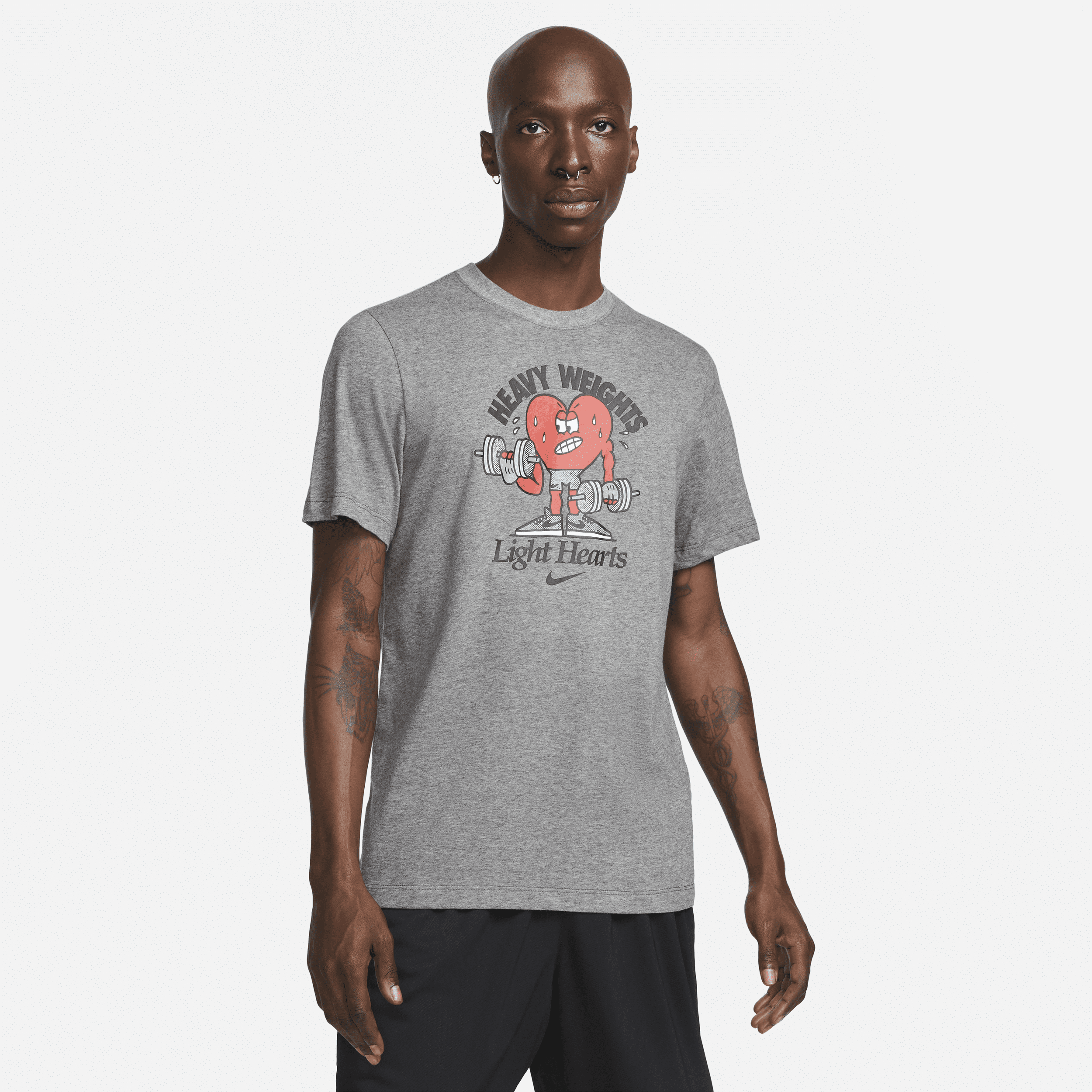 Nike Men's Dri-fit Fitness T-shirt In Grey