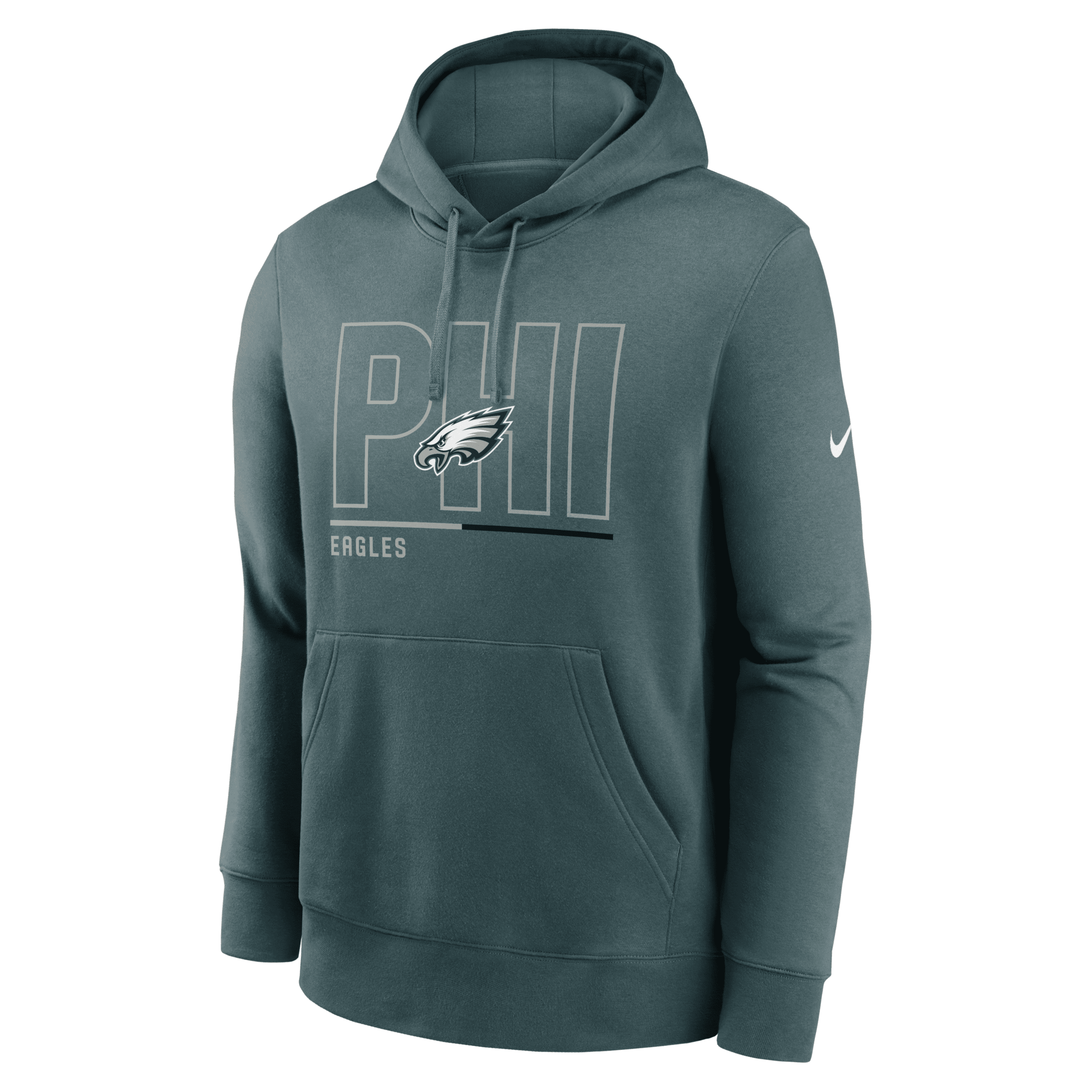 Nike Midnight Green Philadelphia Eagles City Code Club Fleece Pullover Hoodie In Green