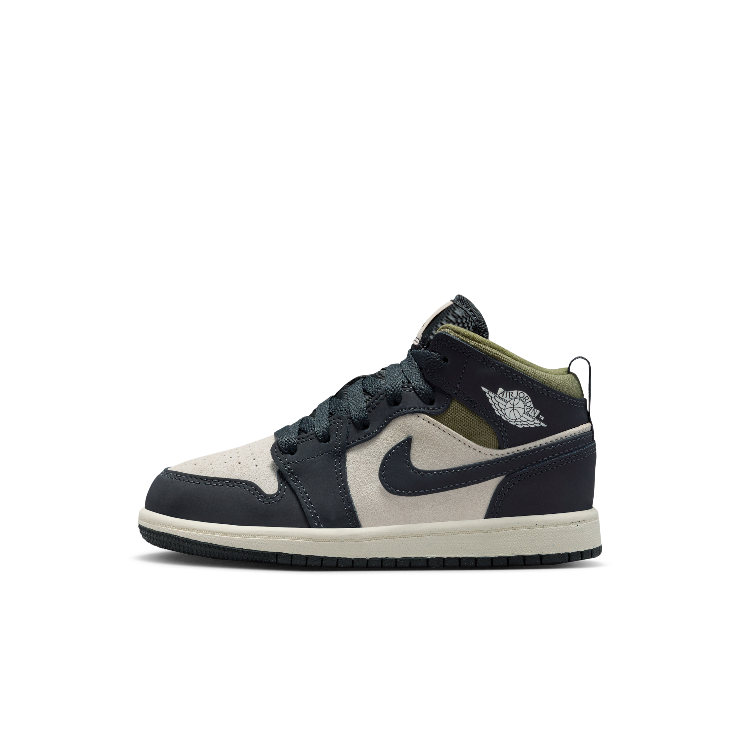 Jordan 1 Mid Se Little Kids' Shoes In Black