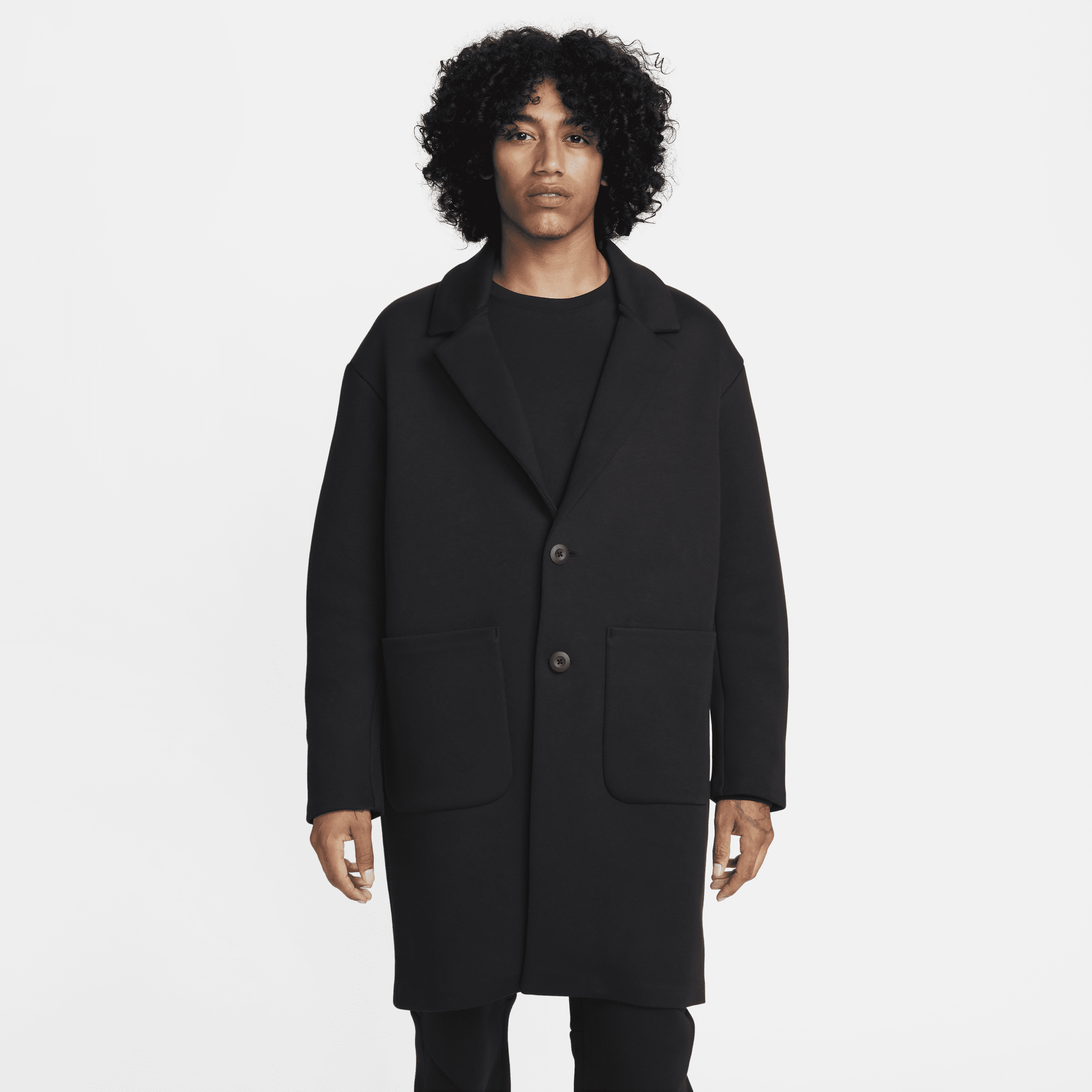 Shop Nike Men's  Sportswear Tech Fleece Reimagined Loose Fit Trench Coat In Black