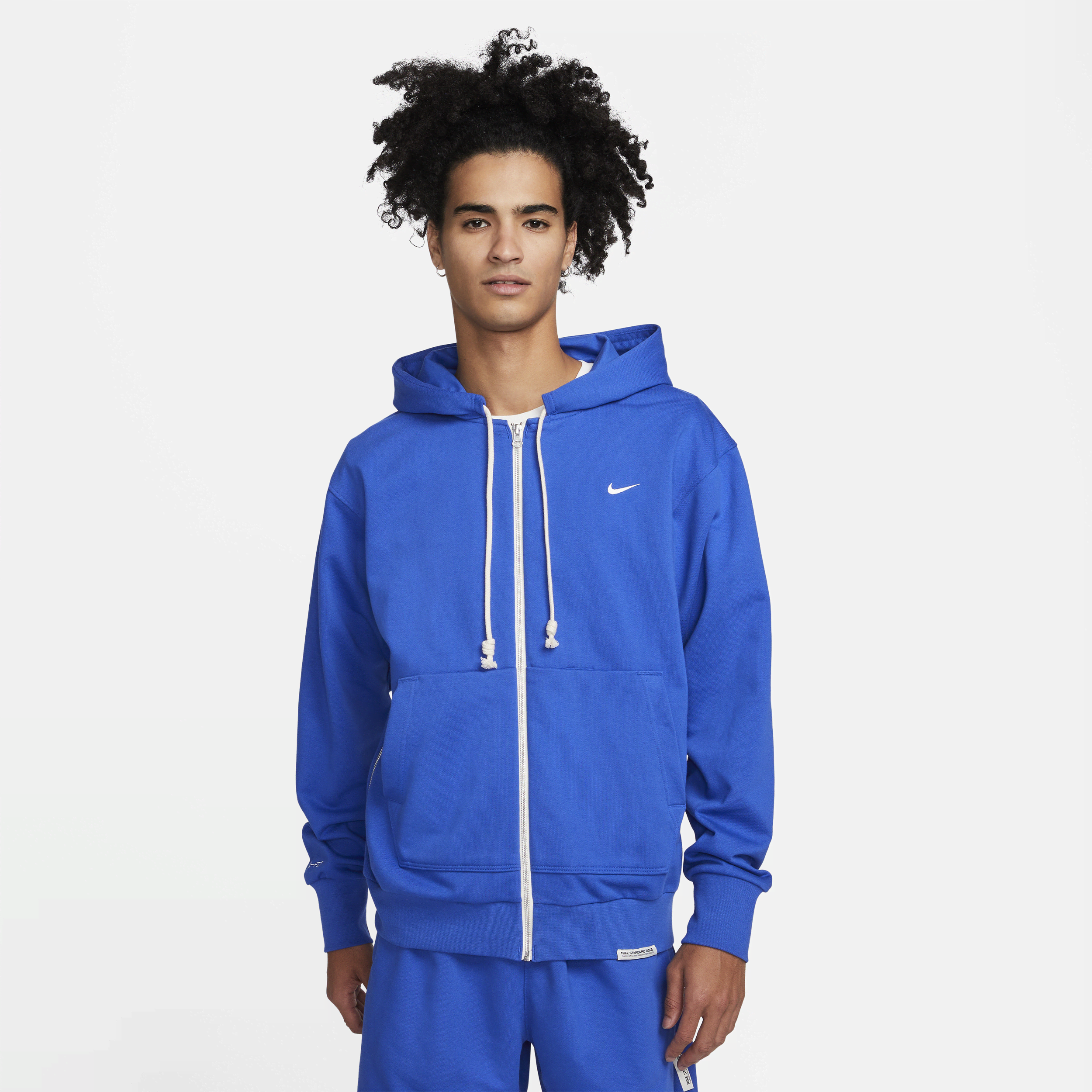 Nike Men's Dri-fit Standard Issue Full-zip Basketball Hoodie In Blue