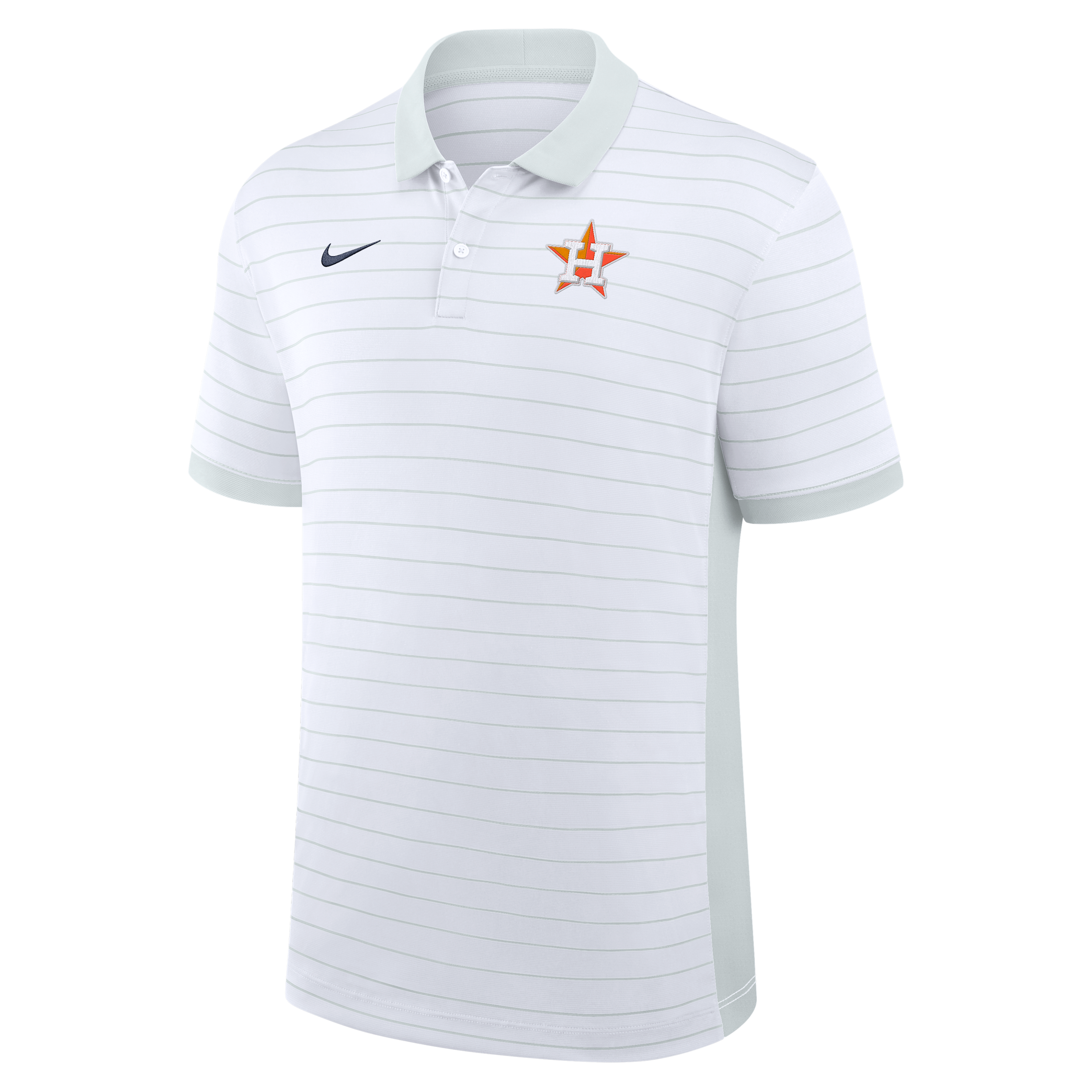 Houston Astros Authentic Collection Striped Victory Nike Men's Dri-FIT MLB Polo in White | 03BG0GJCHUS-P81