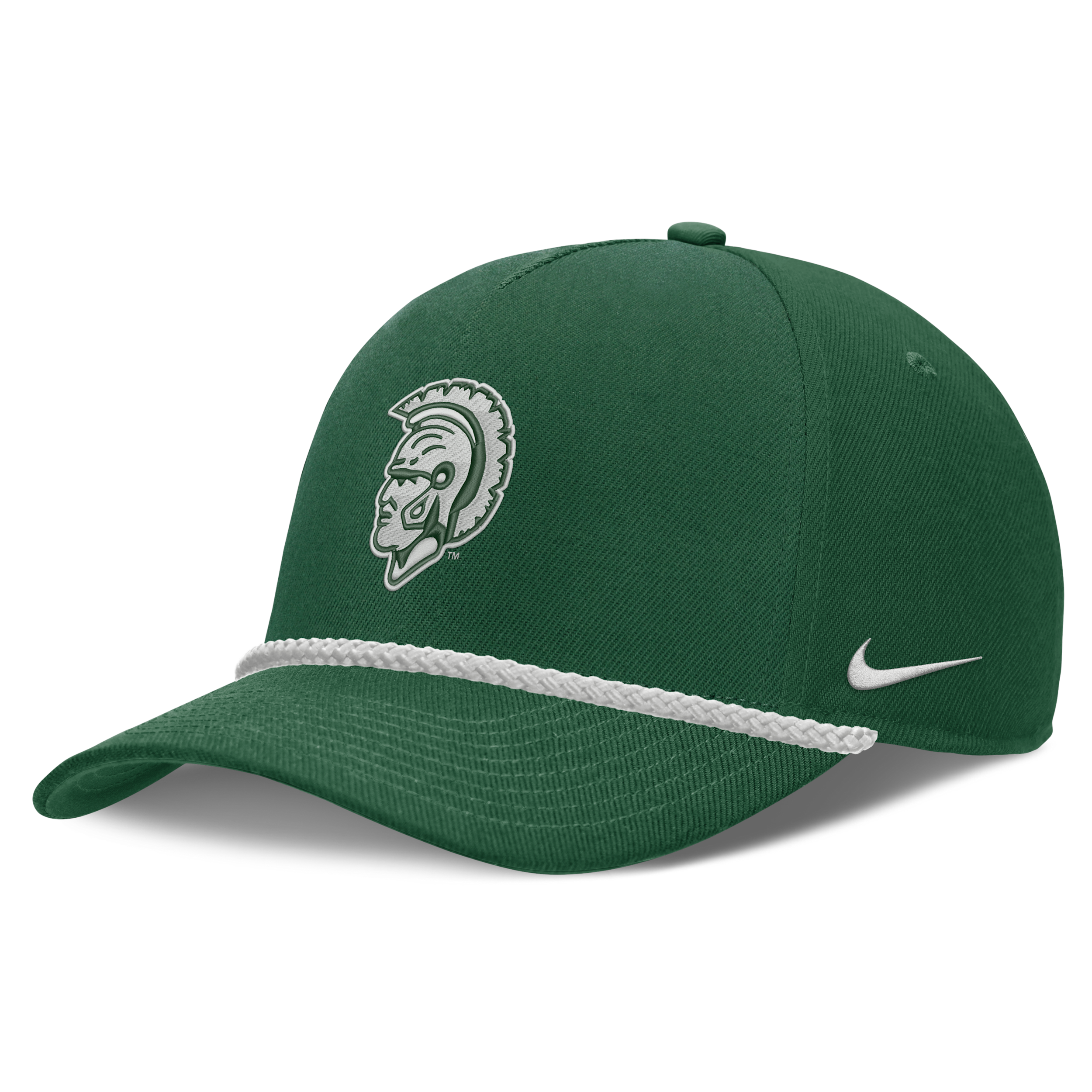 Michigan State Sideline Rope Rise Nike Unisex College Adjustable Hat in Green | NC963PCMSV-ZL0