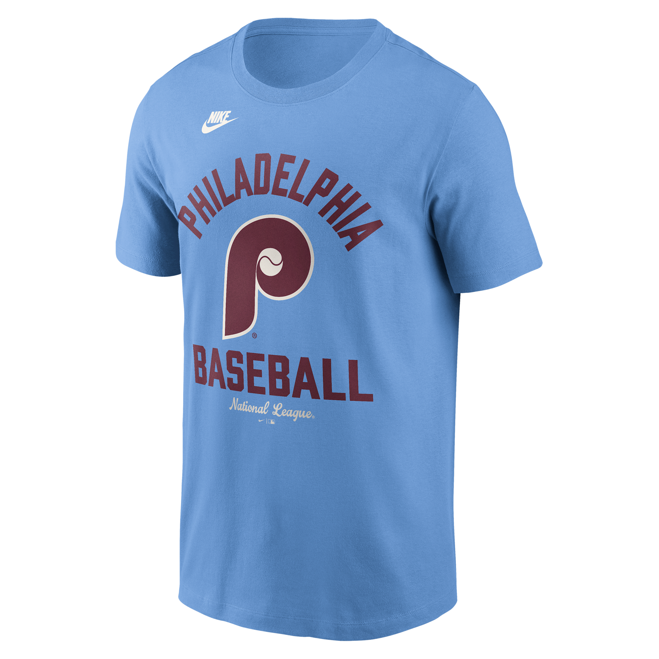 Nike Men's Light Blue Philadelphia Phillies Cooperstown Collection T-Shirt - Light Blue