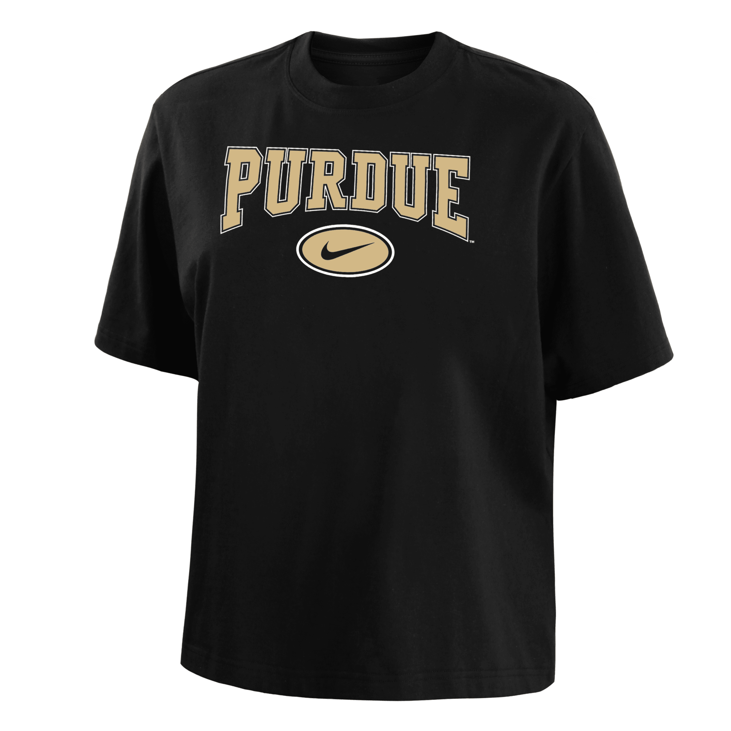 Nike Purdue  Women's College Boxy T-shirt In Black