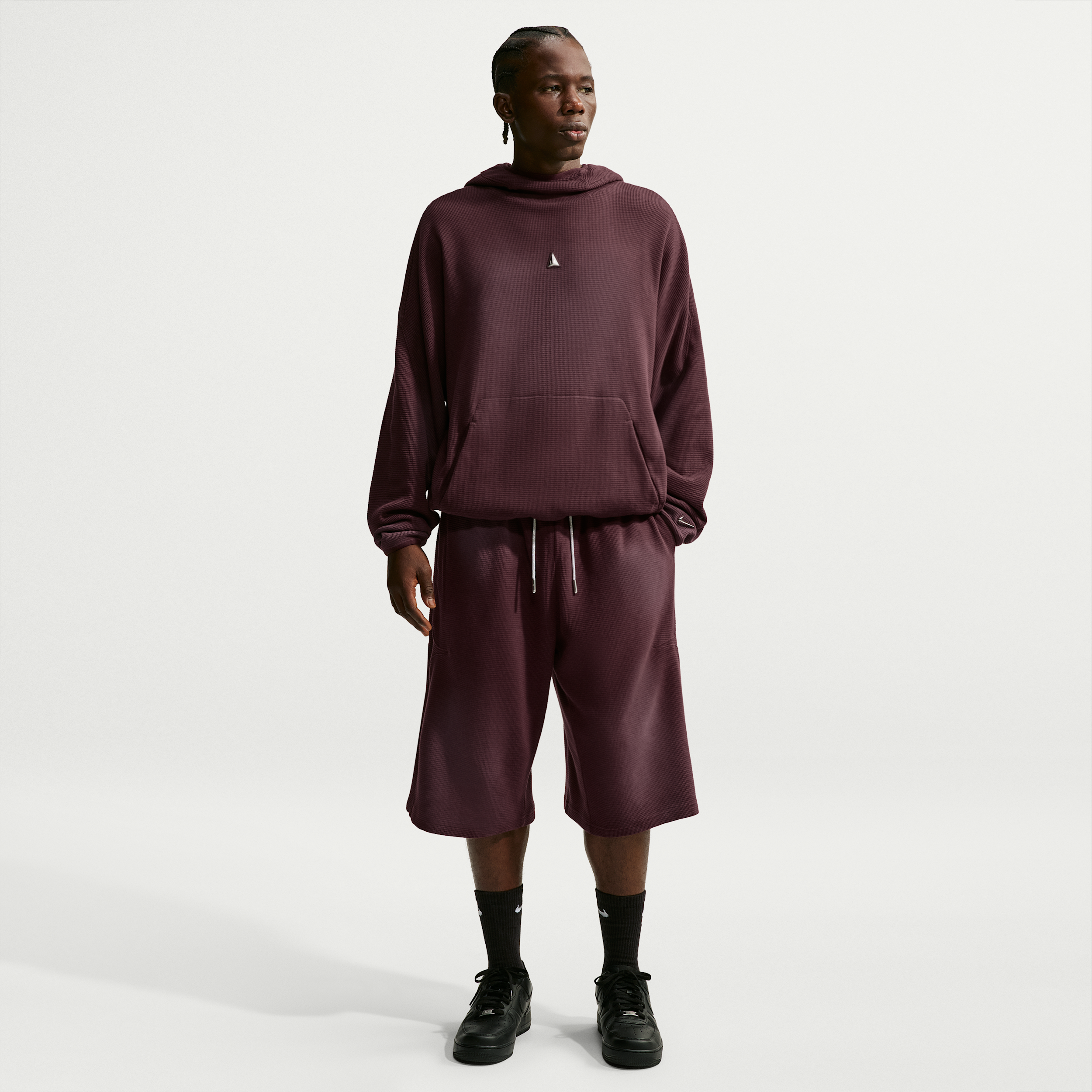 Nike Men's Ja 14" Waffle Knit Shorts in Burgundy Crush Size: Small