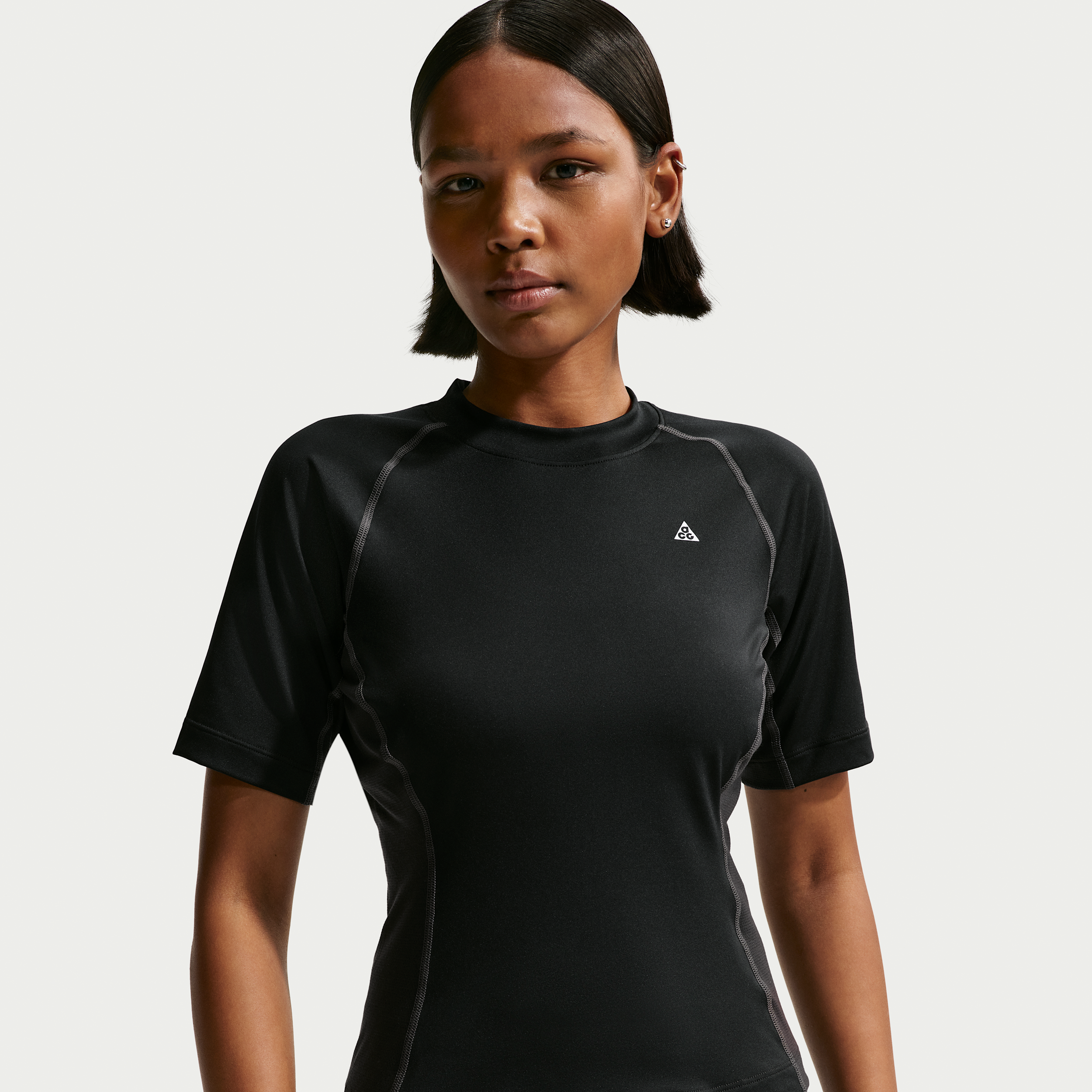 Women's Nike ACG Wildsee Dri-FIT Short-Sleeve Base Layer Top in Black | IO1460-010