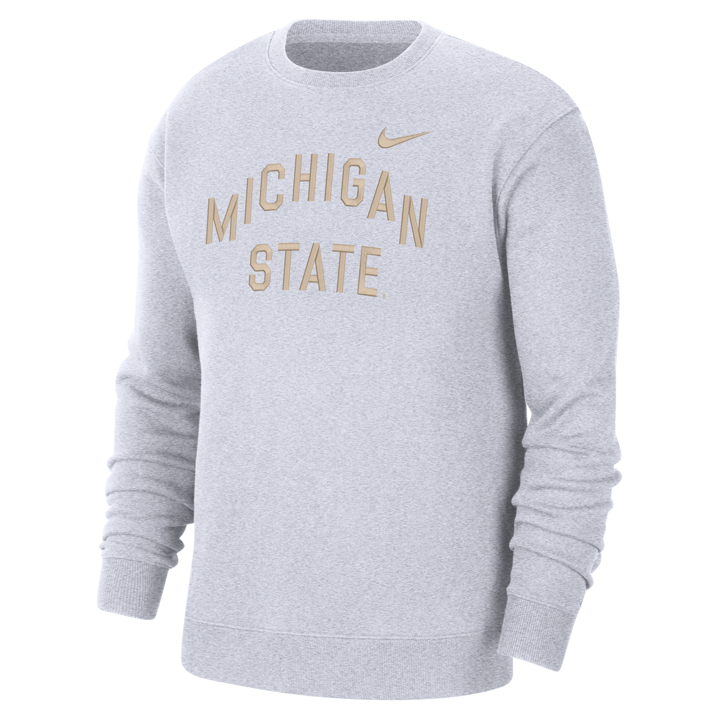 Shop Nike Michigan State  Men's College Crew-neck Sweatshirt In White