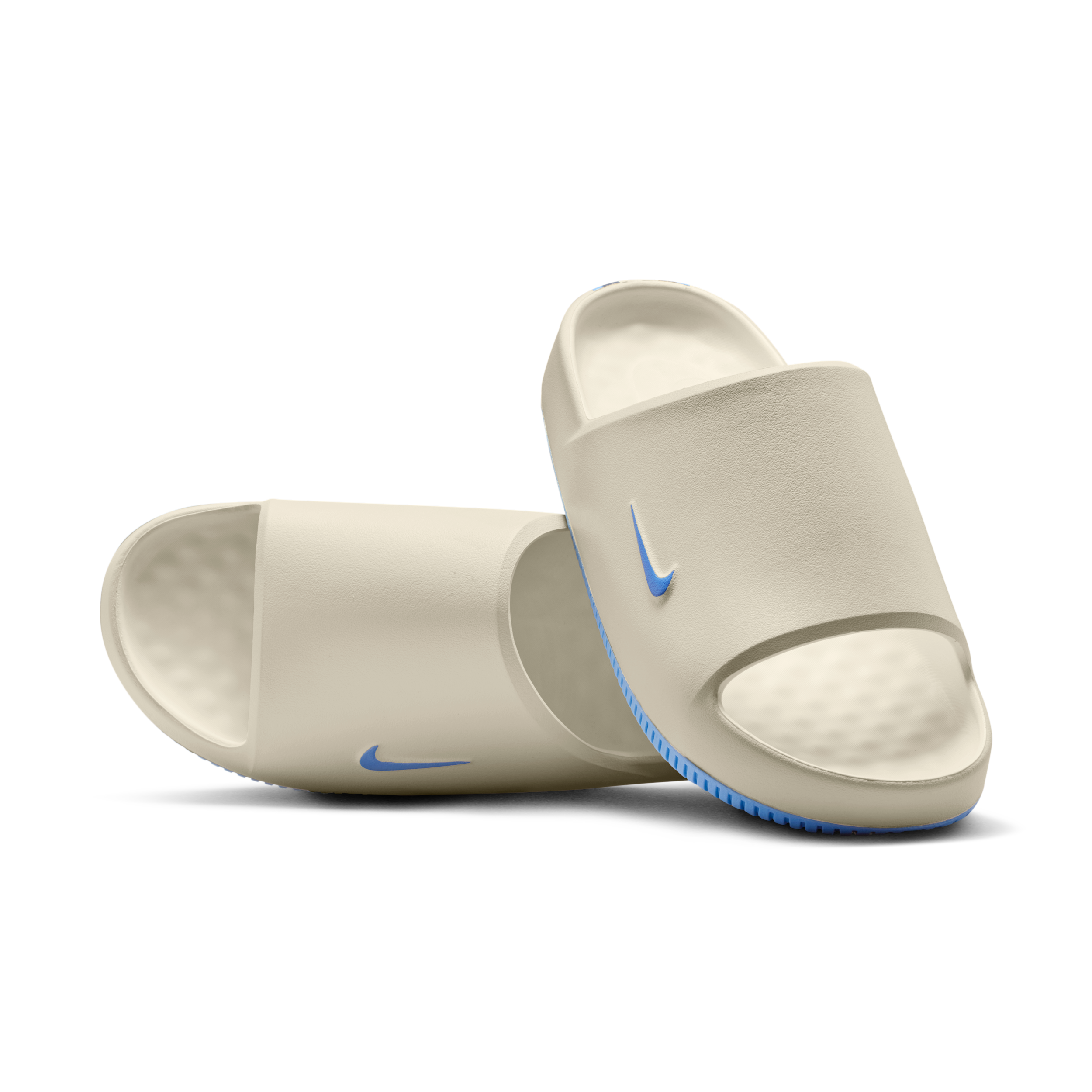 Nike Men's Calm (UNC) College Slides in White | IM3253-100