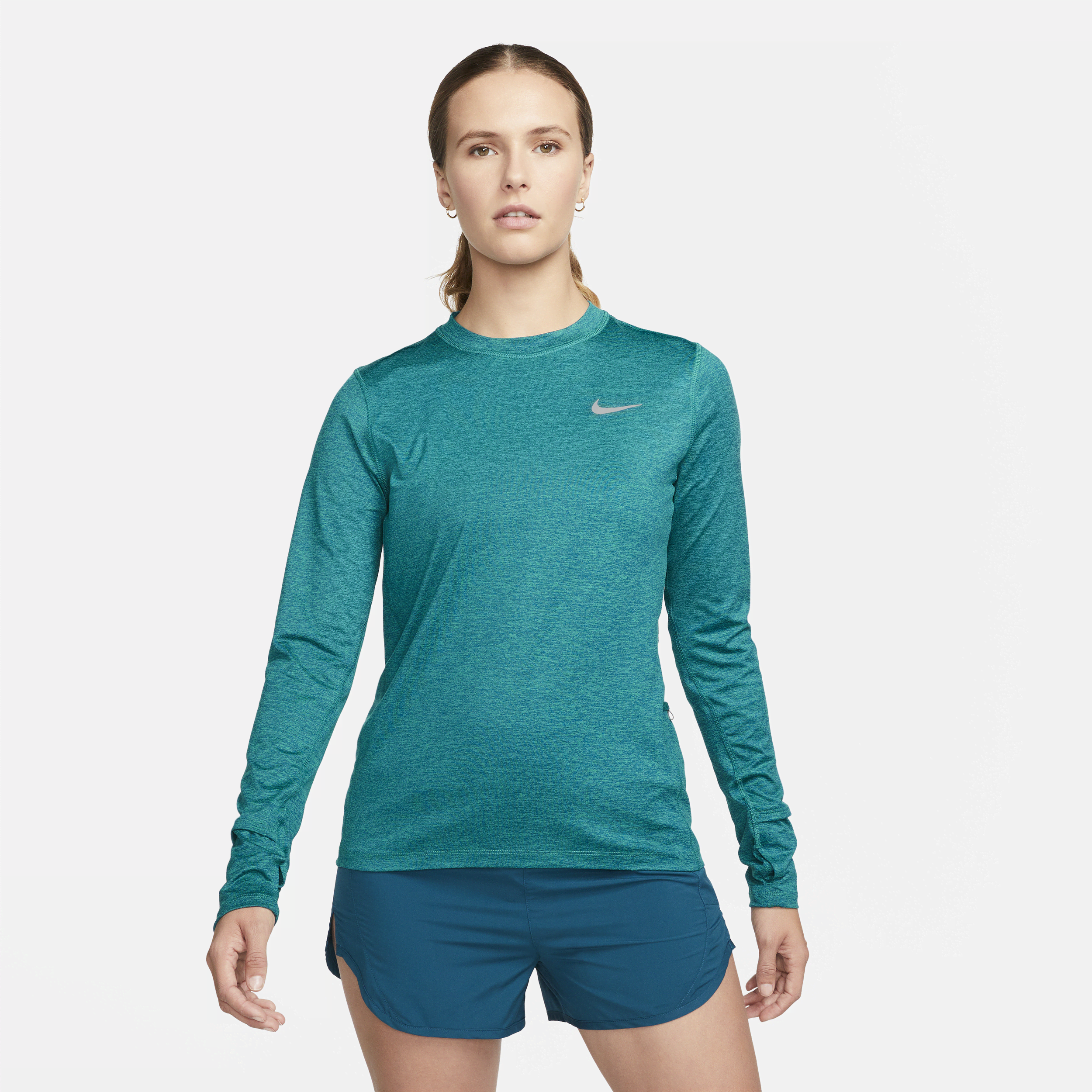 Nike Women's Dri-fit Element Running Crew In Blue