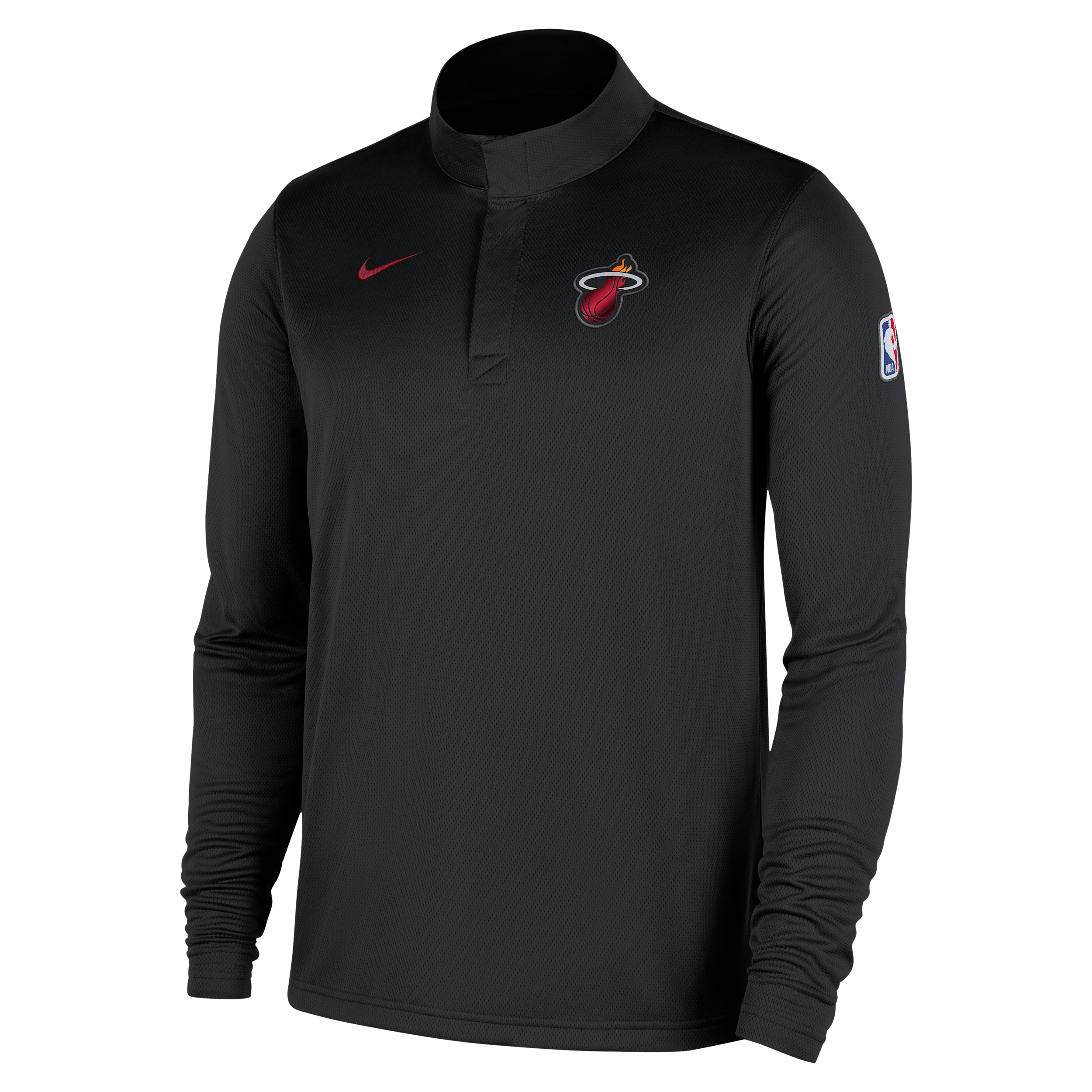 Miami Heat Nike Men's Dri-FIT NBA 1/4-Zip Long-Sleeve Top in Black | HM7557-010