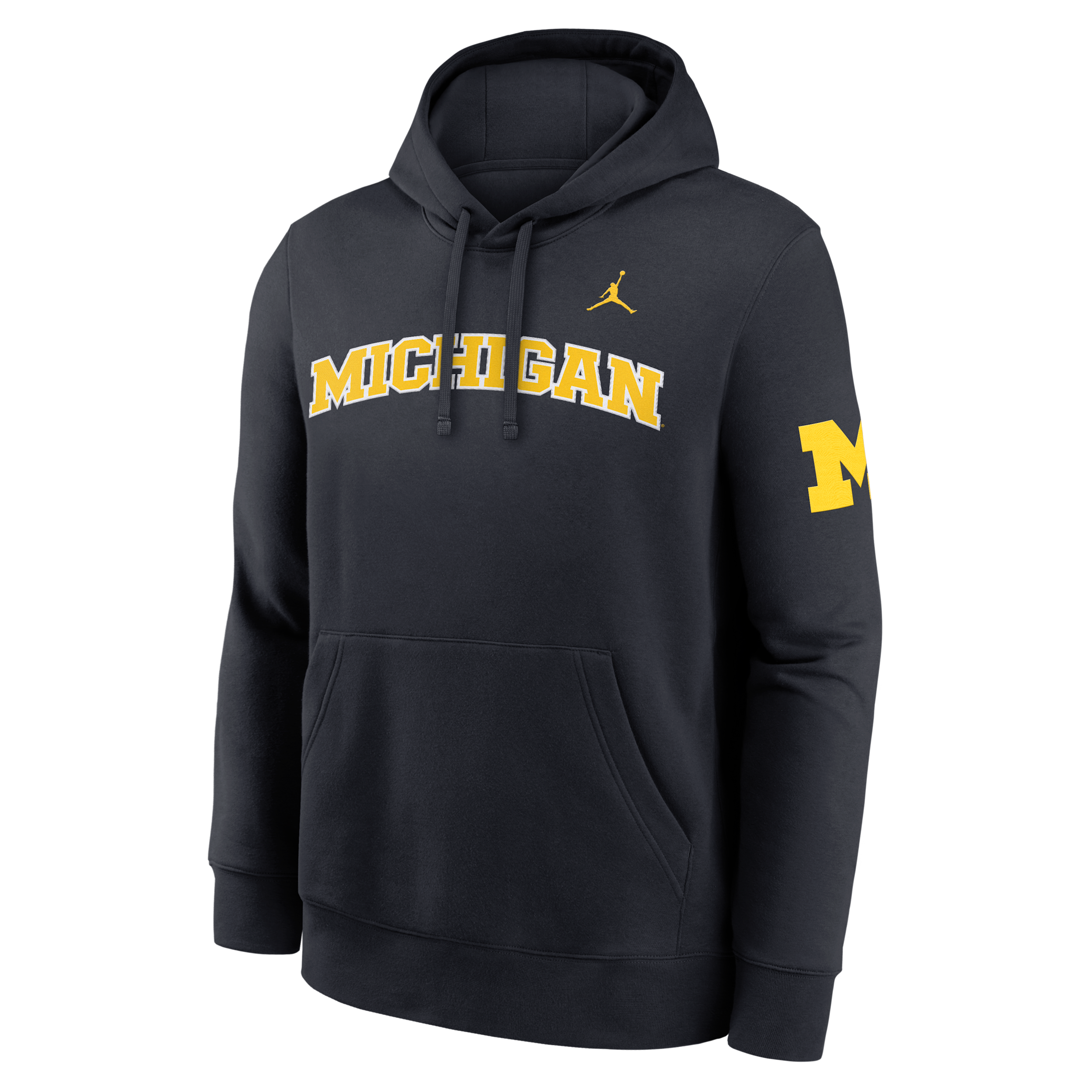 Michigan Sideline Club Nike Men's Jordan Brand Pullover Hoodie in Blue | MJDK4FAMWN-TVV