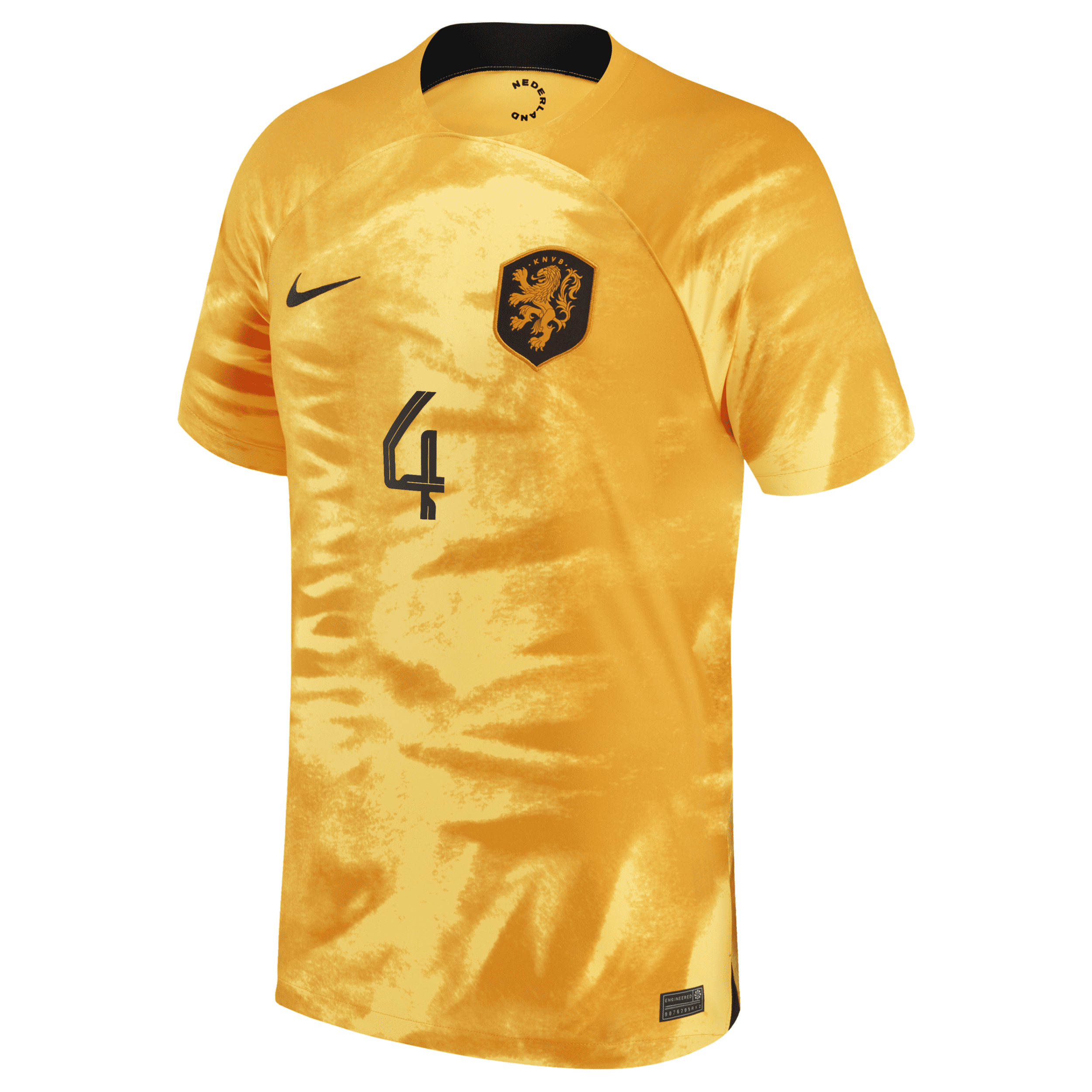 Shop Nike Netherlands National Team 2022/23 Stadium Home (virgil Van Dijk)  Men's Dri-fit Soccer Jersey In Orange