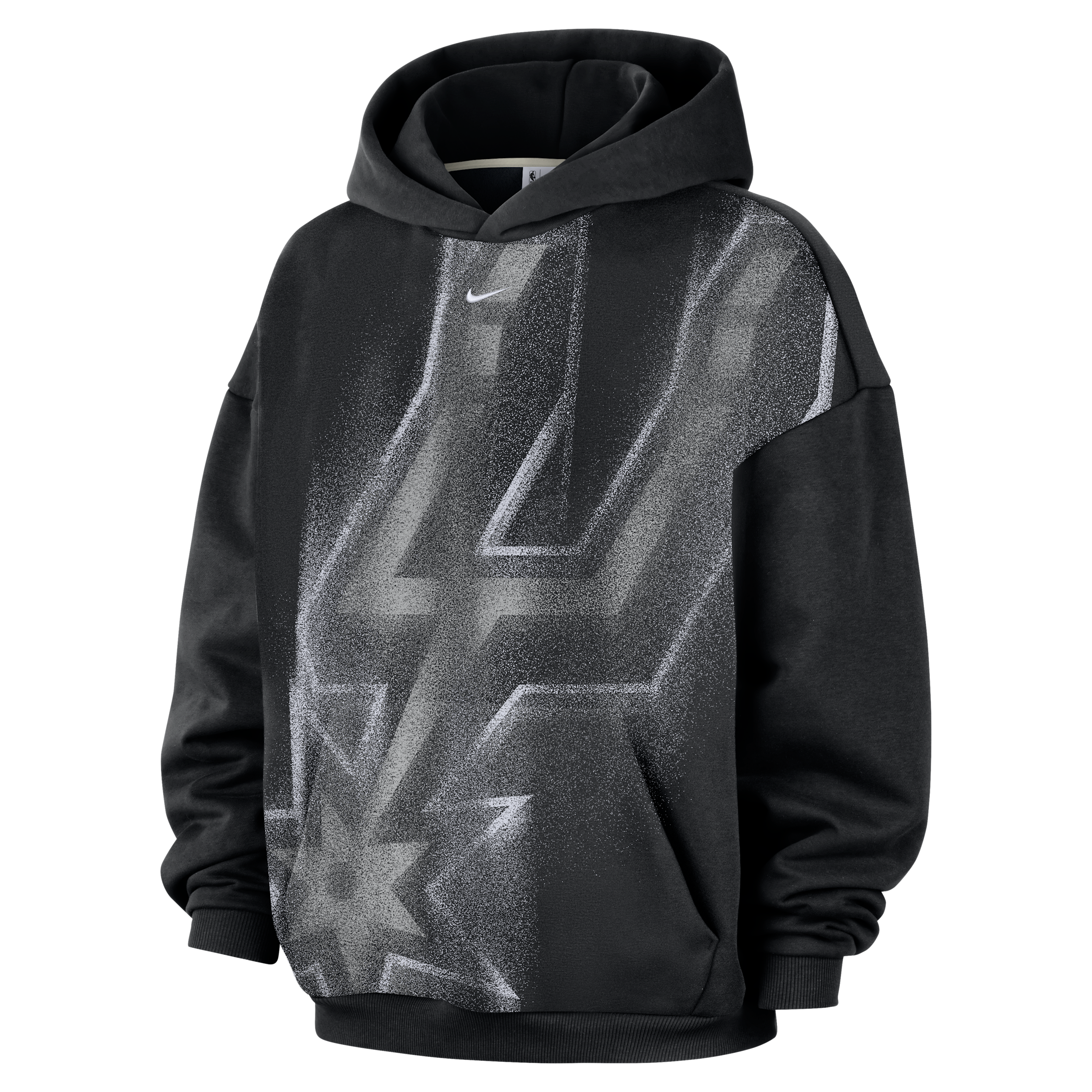 Nike Adult San Antonio Spurs Worn With Obsession Standard Issue Therma Fleece Icon Hoodie, Men's, Small, Black