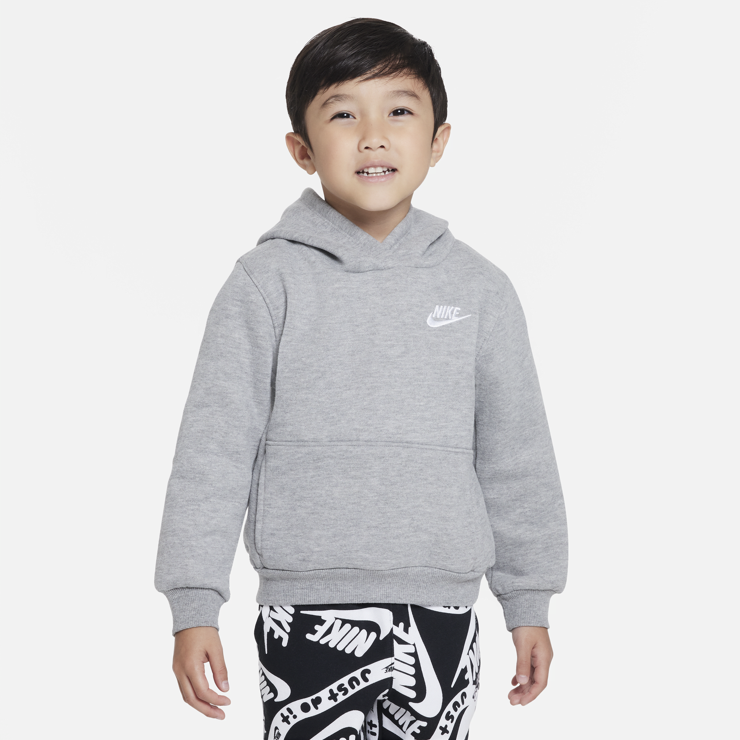 Nike Sportswear Club Toddler Fleece Pullover Hoodie in Grey 76L088-042 40$