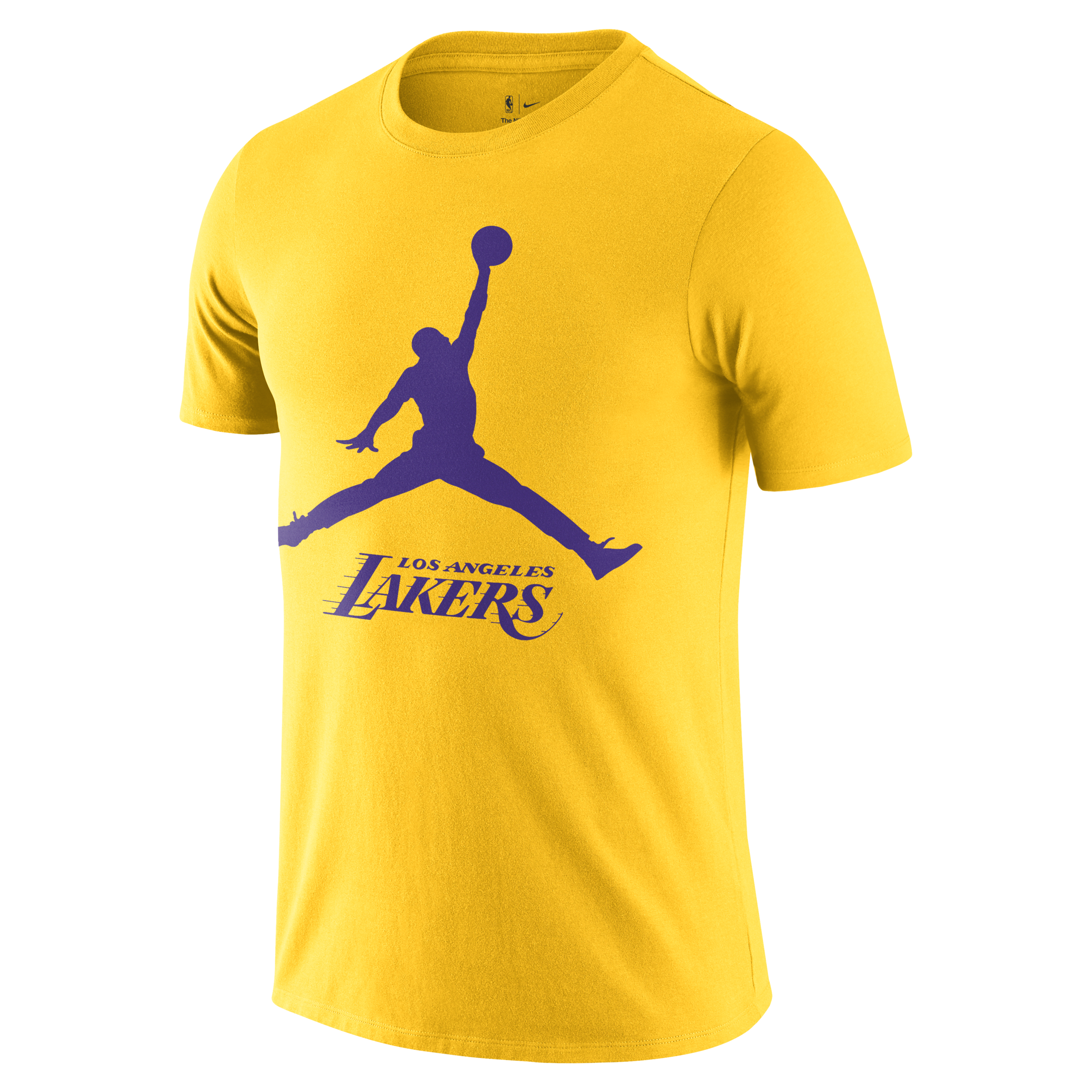 Shop Jordan Men's Los Angeles Lakers Essential  Nba T-shirt In Yellow
